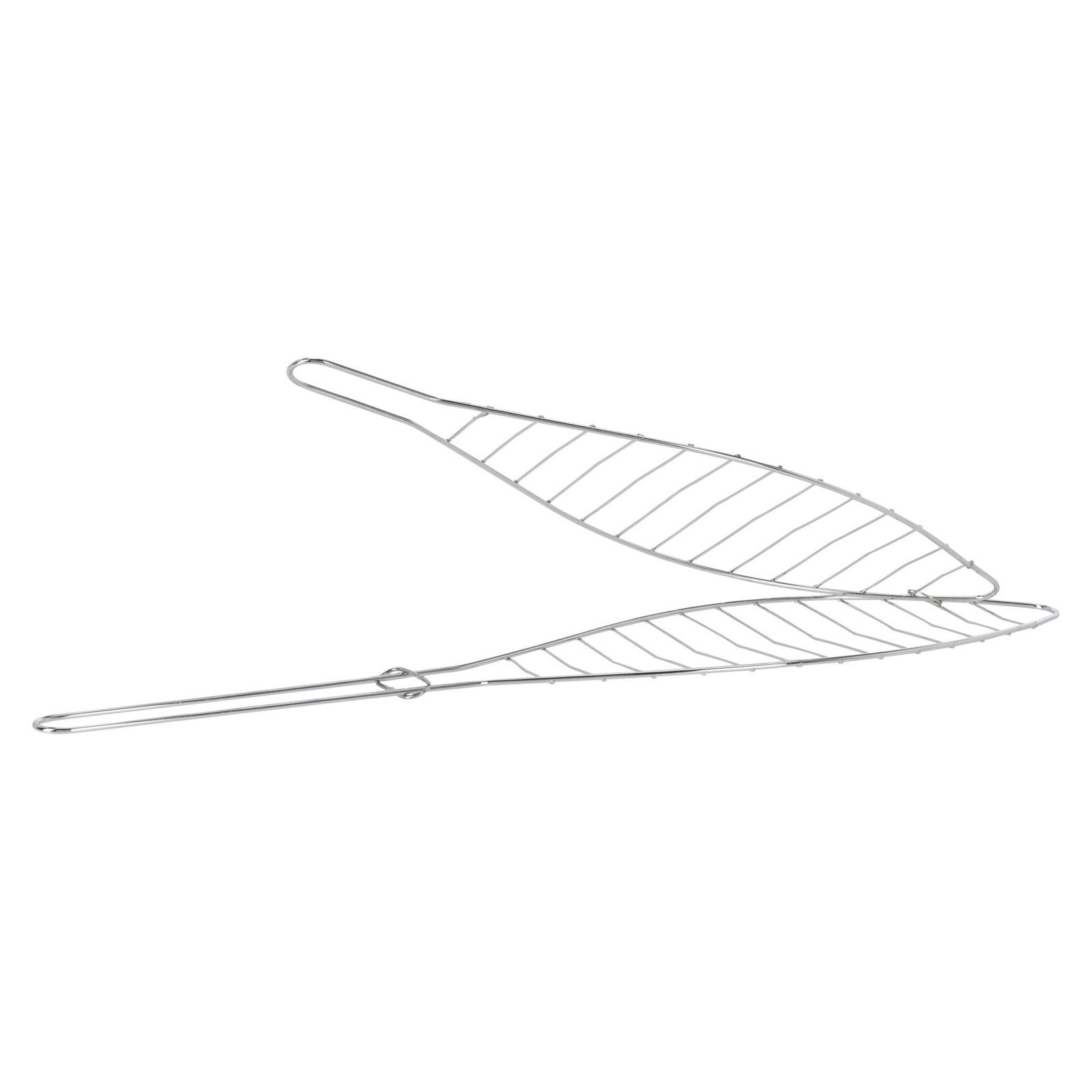 HAC24 Grillrost BBQ Fischbräter Fischgriller Fischzange Fischhalter Fischgitter (1-St), Edelstahl 58 x 14 cm