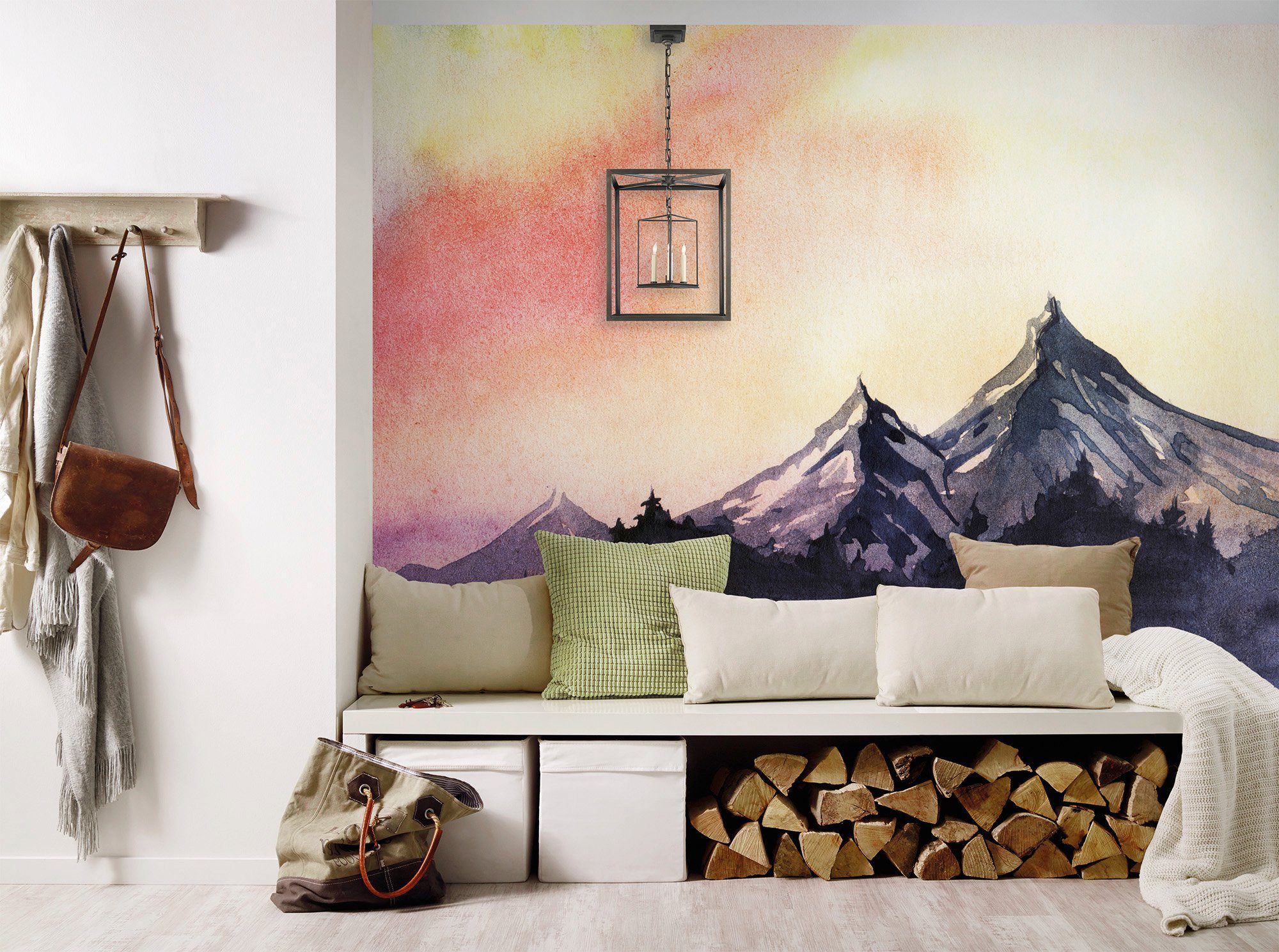 Wand, Designwalls Decke Mountain glatt, Schräge, living walls Paint (5 Vlies, 1, St), Fototapete