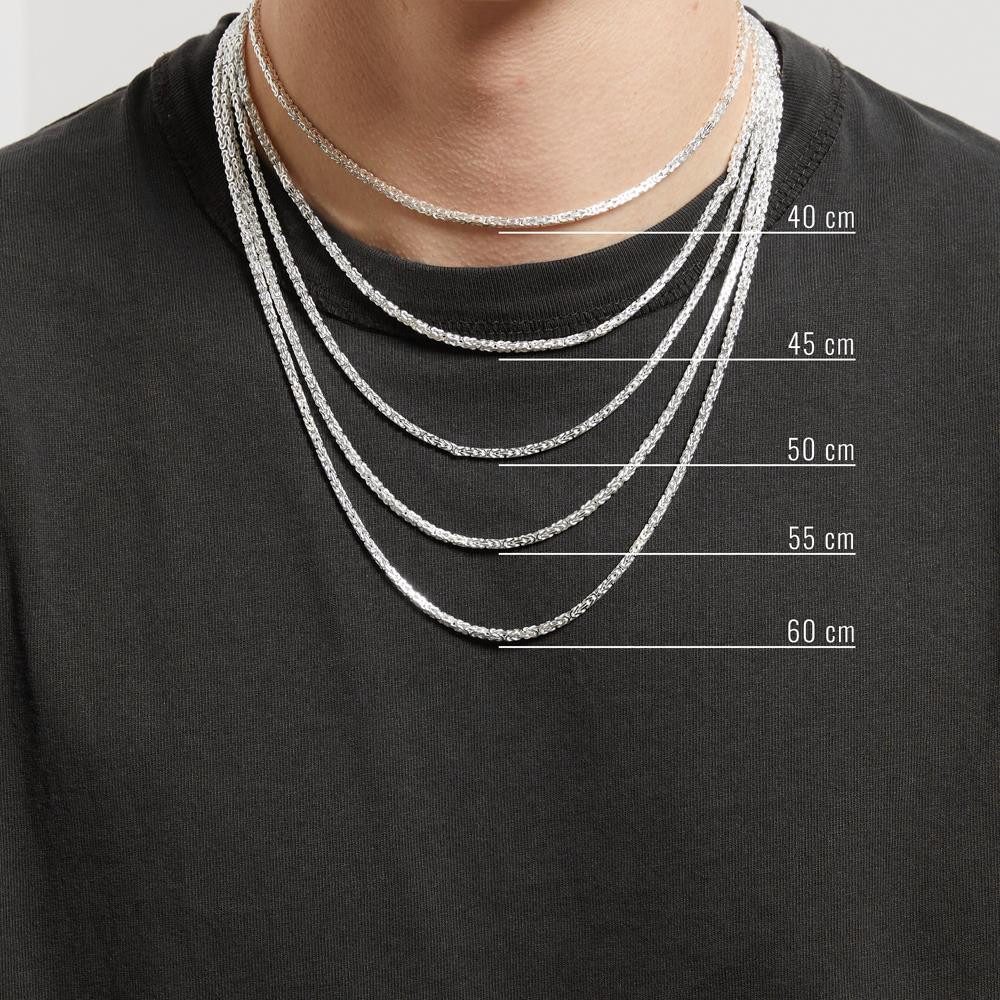 JEWLIX Königskette filigran aus 925 Sterlingsilber in 2,5 mm Stärke KK0025