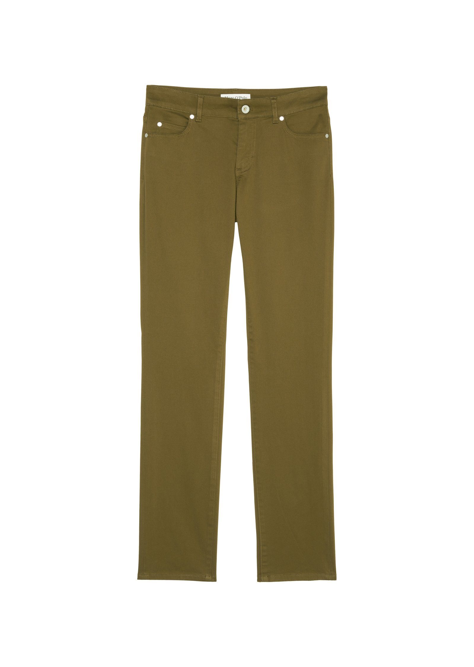 Marc O'Polo 5-Pocket-Hose aus Smooth Stretch Sateen grün