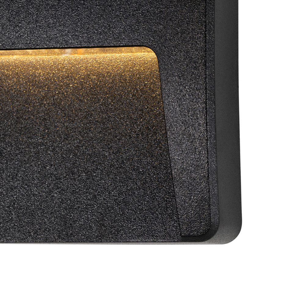 Qazqa Außen-Wandleuchte Gem, LED fest integriert, Extra-Warmweiß, QAZQA Außen Wand­leuchte, integrated, Schwarz, Kunststoff, Modern