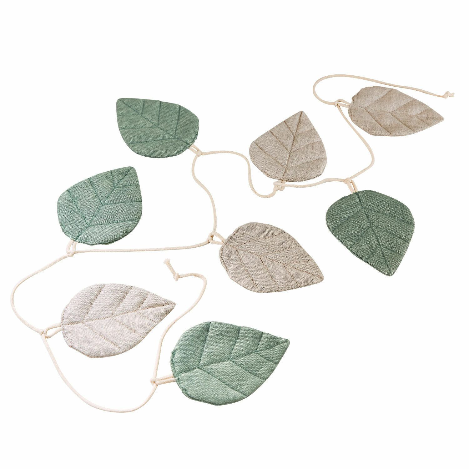 Mirabeau Wimpelkette Wimpelgirlande Glimmerleaf grün/leinen