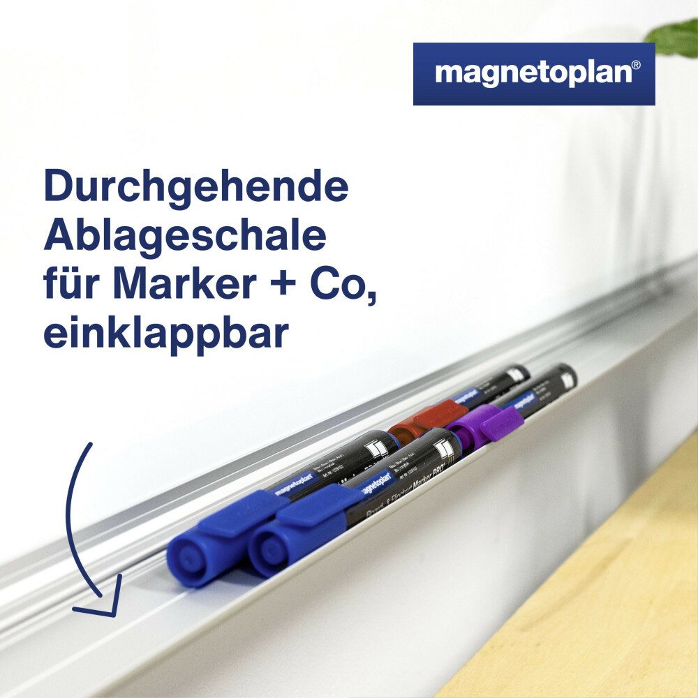magnetoplan® Anzeigetafel Weißwand/Schreibtafel CC emailliert - magnetisch - 120x90 Weiß (1-St)