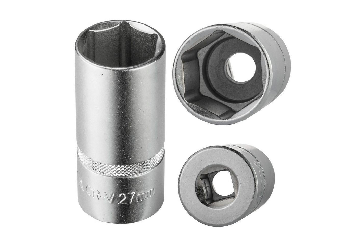 Thumbnail - DEMA Stecknuss Stecknuss Sechskant 27mm 6 Kant 1/2" lang (CR-V)