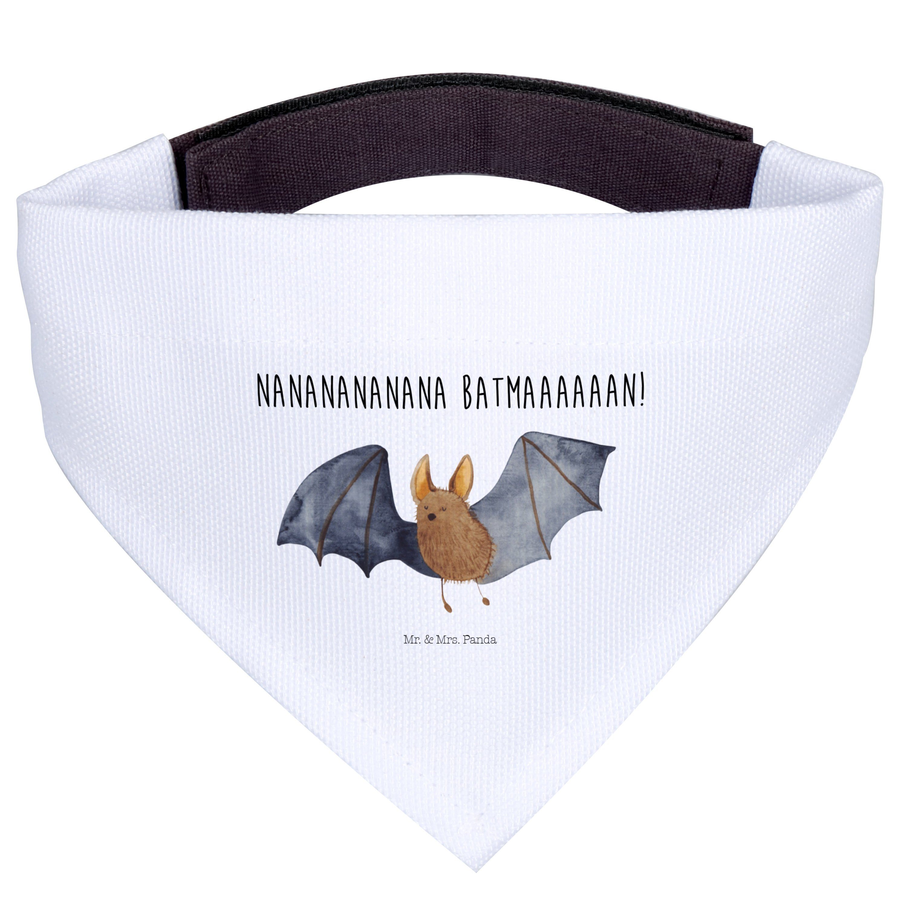 Hundefliege Fledermaus fliegend - Weiß - Geschenk, gute Laune, kleine Hunde, Hals