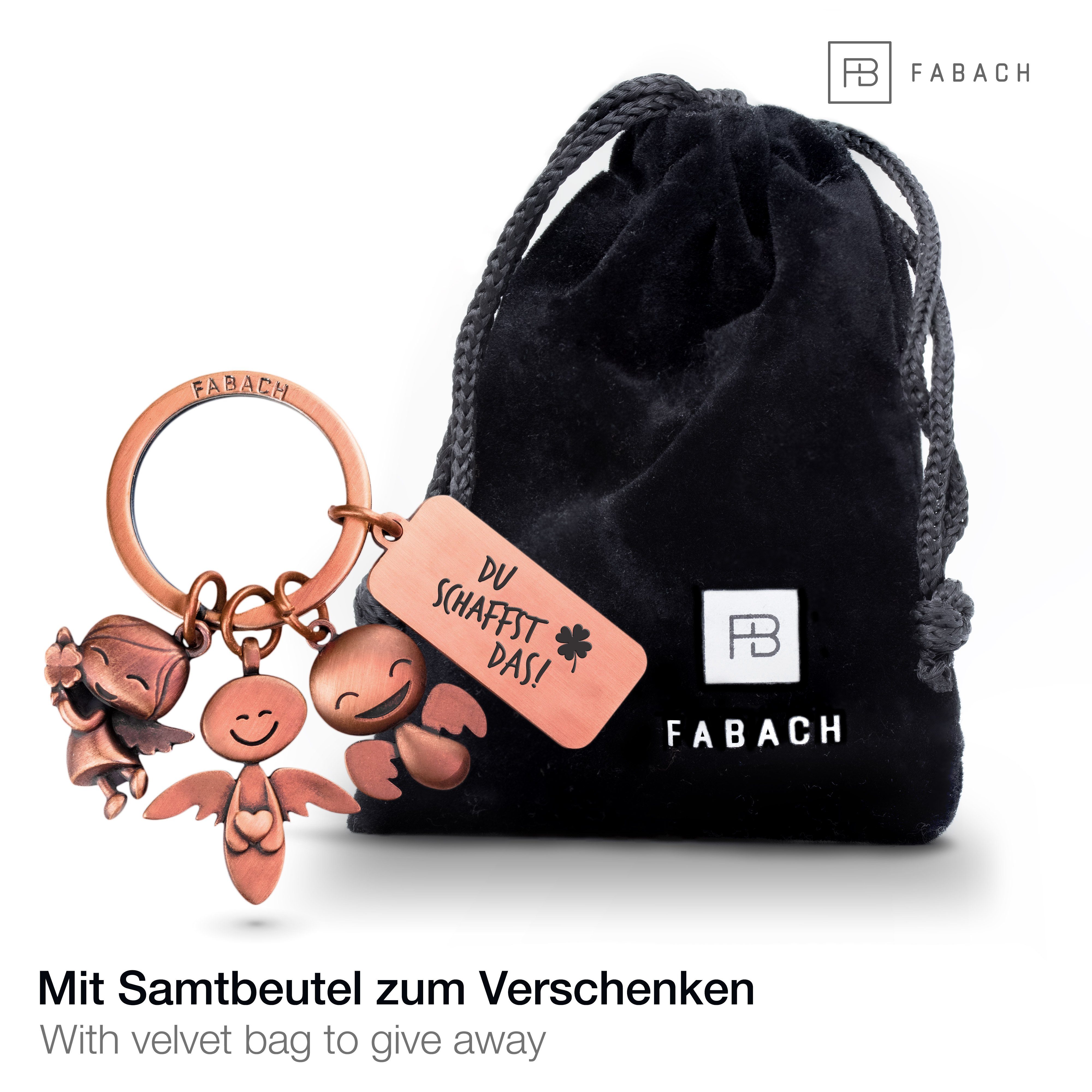 FABACH Schlüsselanhänger 3 Schutzengel mit Gravur - Du schaffst das - Glück günstig online kaufen
