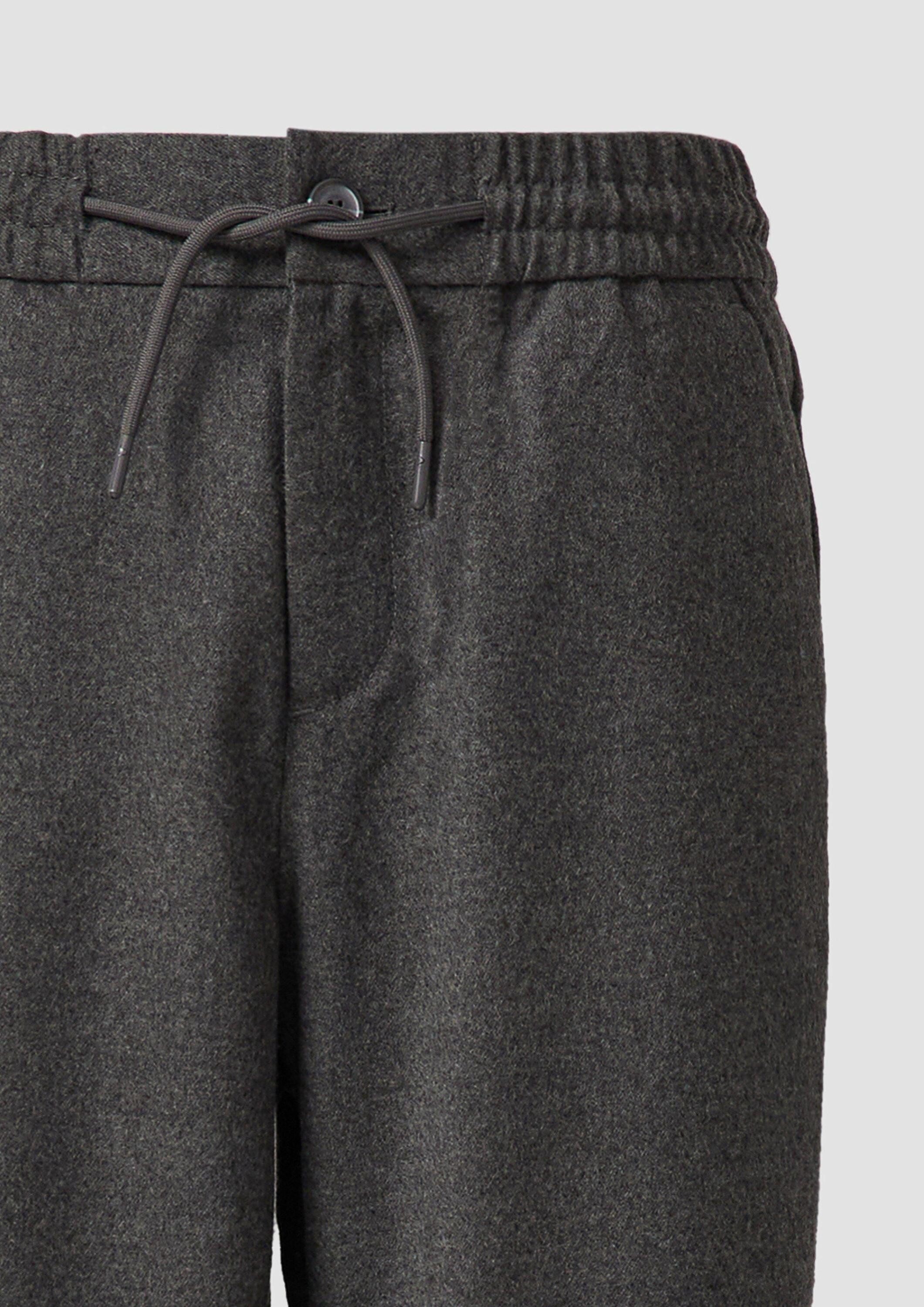 s.Oliver Chinos Hose 7/8-Flanell-Hose mit Elastikbund