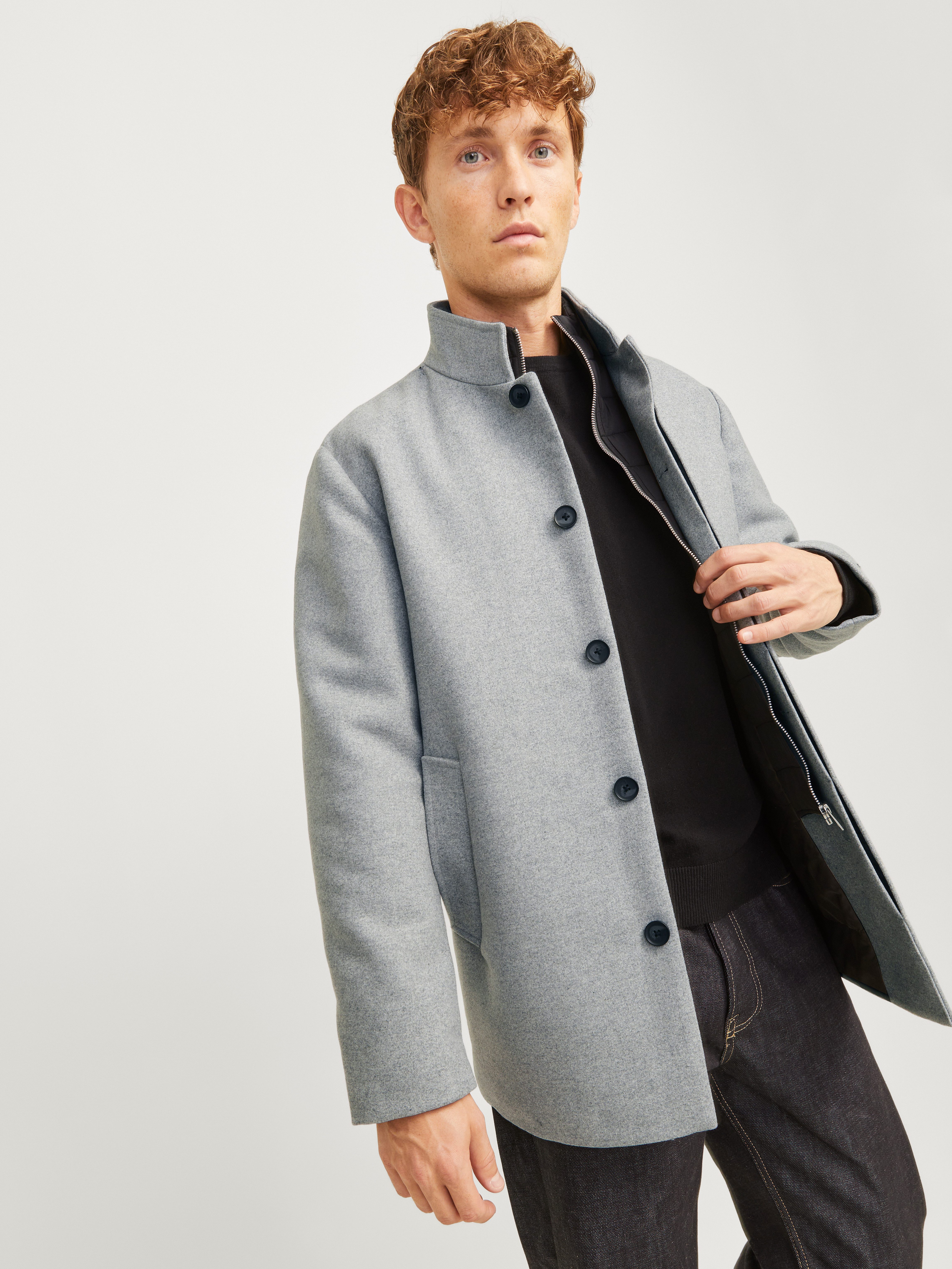 Jack & Jones Wolljacke JJEHARRISON WOOL JACKET SN Materialmix