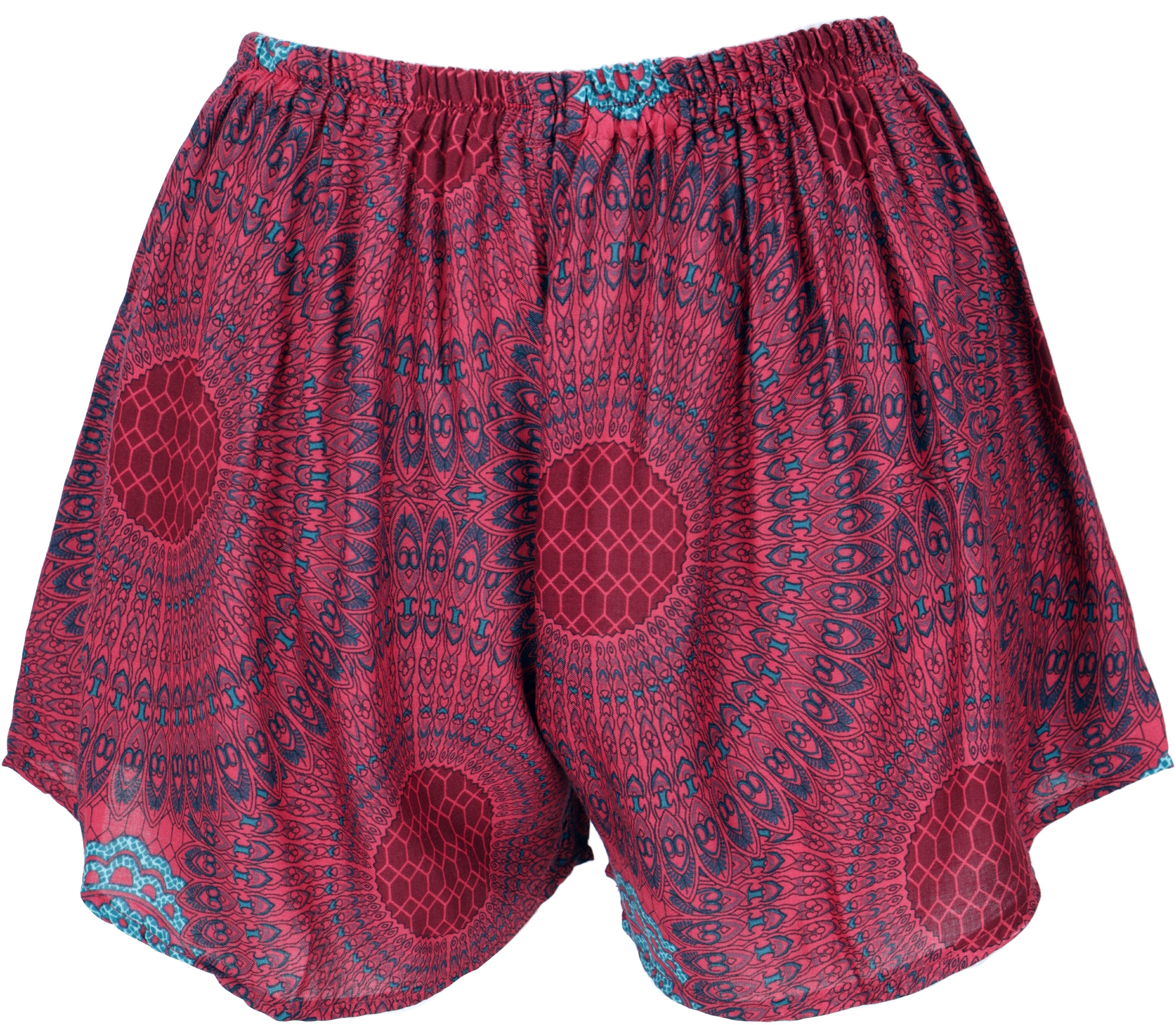Guru-Shop Hose & Shorts Leichte Pantys, Print Shorts - rot alternative Bekleidung