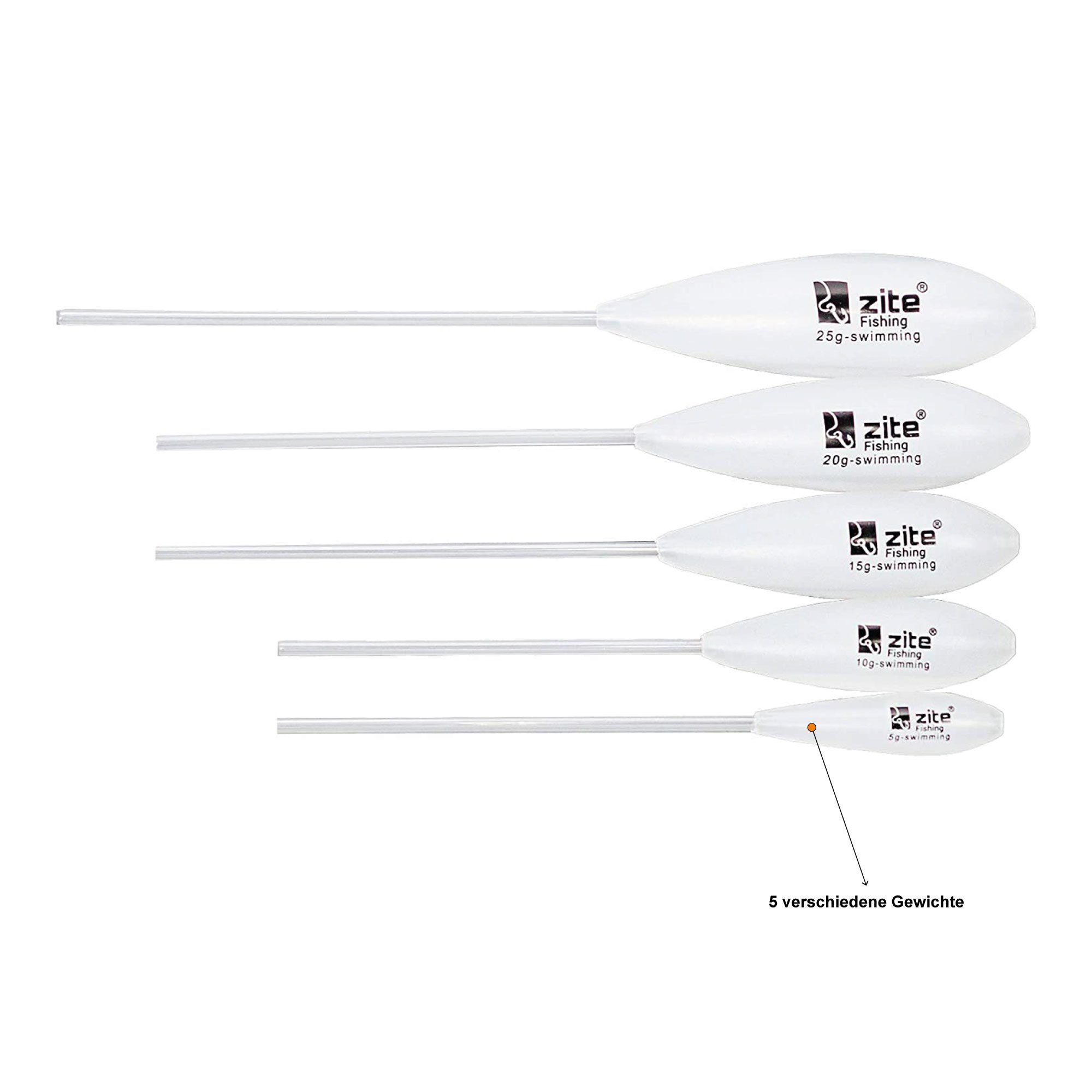 Zite Sbirolino Spirolino-Posen, (Sortiment Schwimmend 5-25g, 5-St), TOP MIT FORELLENPASTE