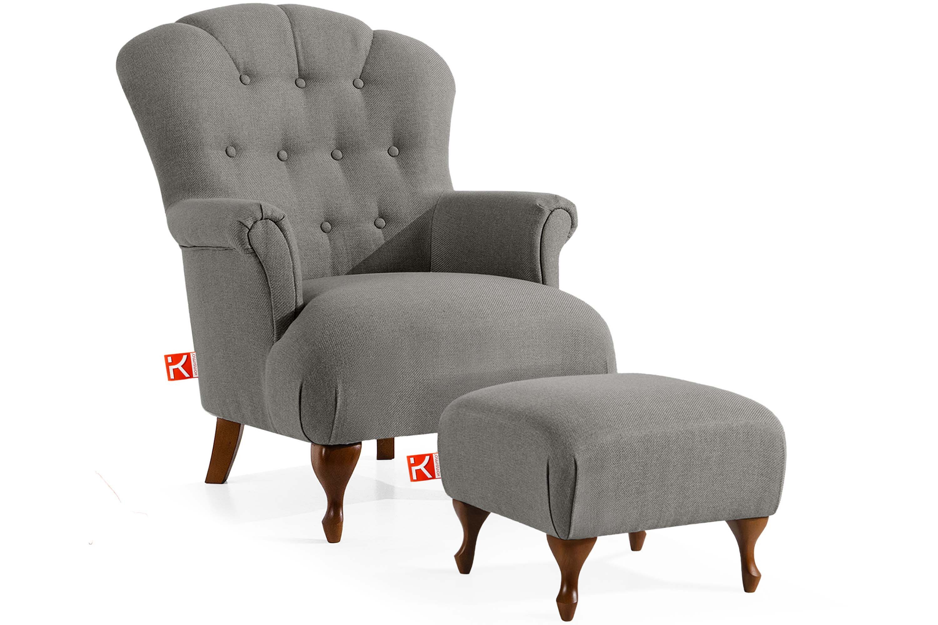 KONSIMO® Sessel TOMIS Einzelsessel mit Fußhocker, günstig online kaufen
