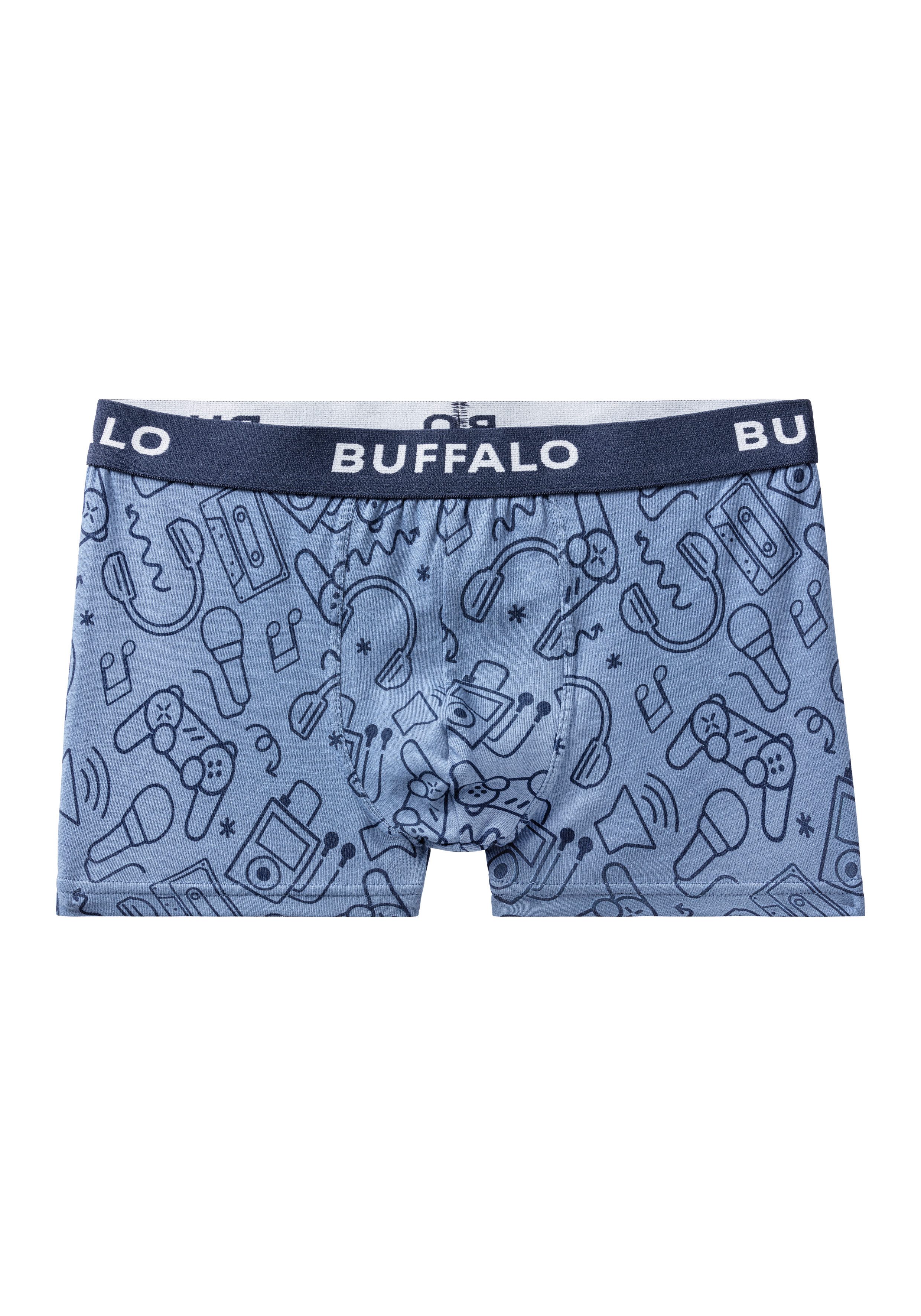 Buffalo Boxer Boxershorts für Jungen (Packung, 4-St) unifarben und mit Gaming-Print