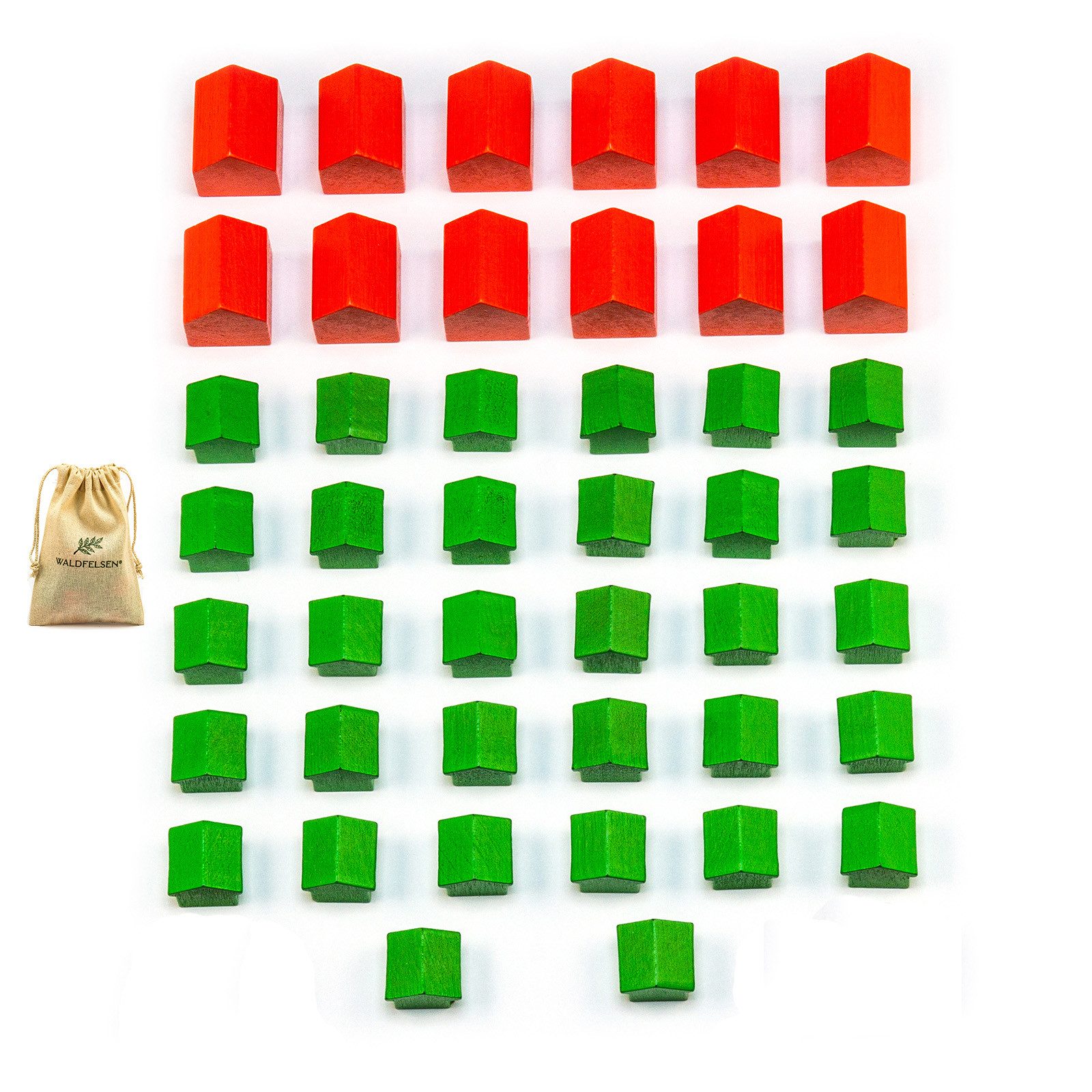 Waldfelsen Spiel ERSATZTEILE Häuser und Hotels aus HOLZ passend für MONOPOLY, Spielmaterial, Verschiedene Sets