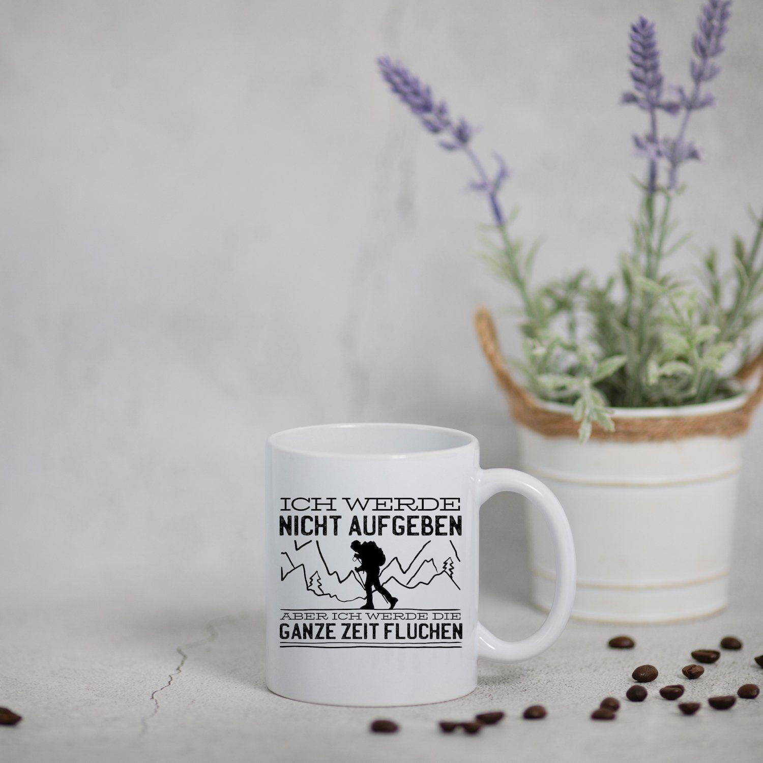 Wandern mit Youth Aufgeben Keramik, Print Geschenk, Nicht trendigem Kaffeetasse Designz Weiss Tasse