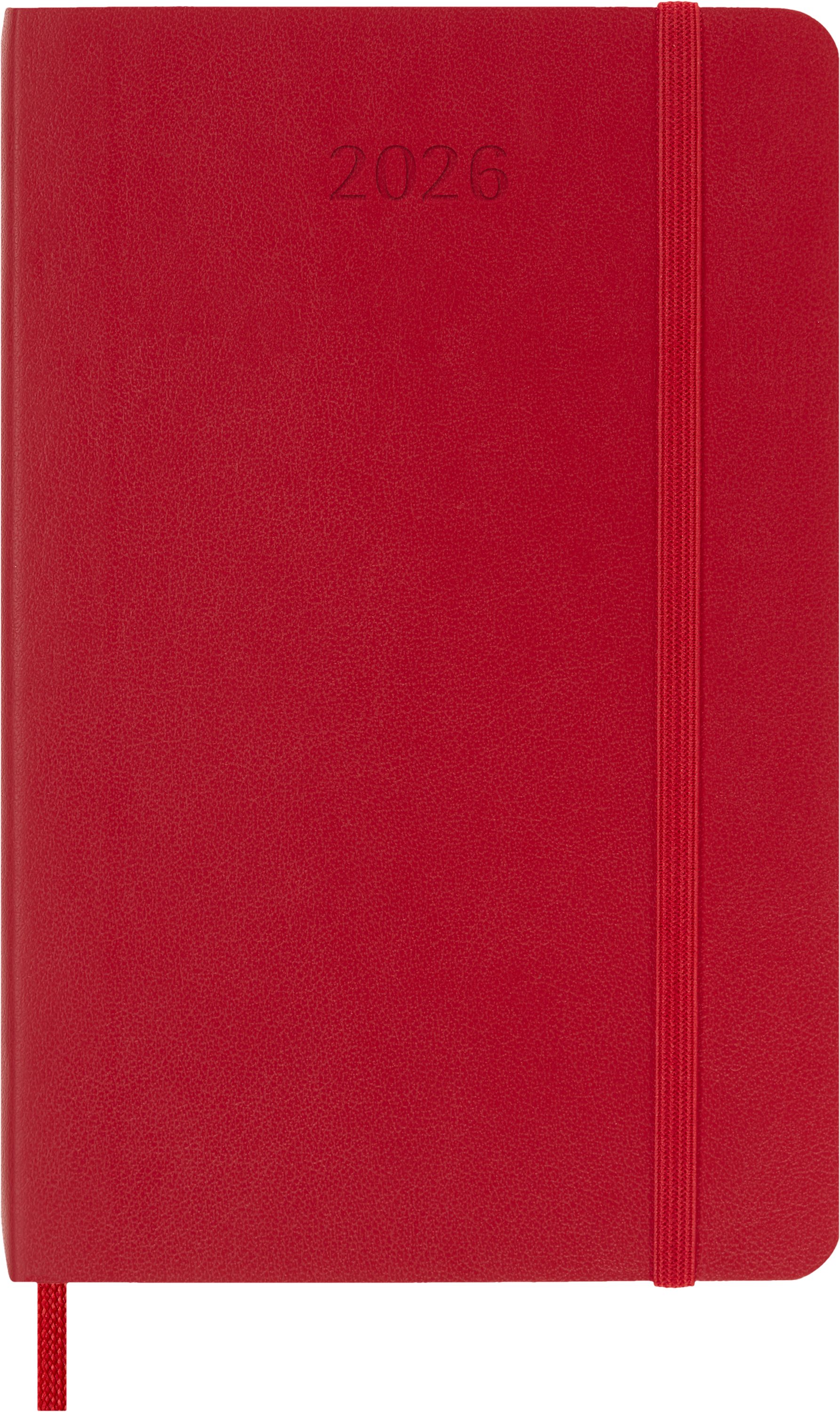 MOLESKINE Buchkalender, MOLESKINE 12 MONATE NOTIZKALENDER 2026 - SOFT COVER - P/A6 - ROT