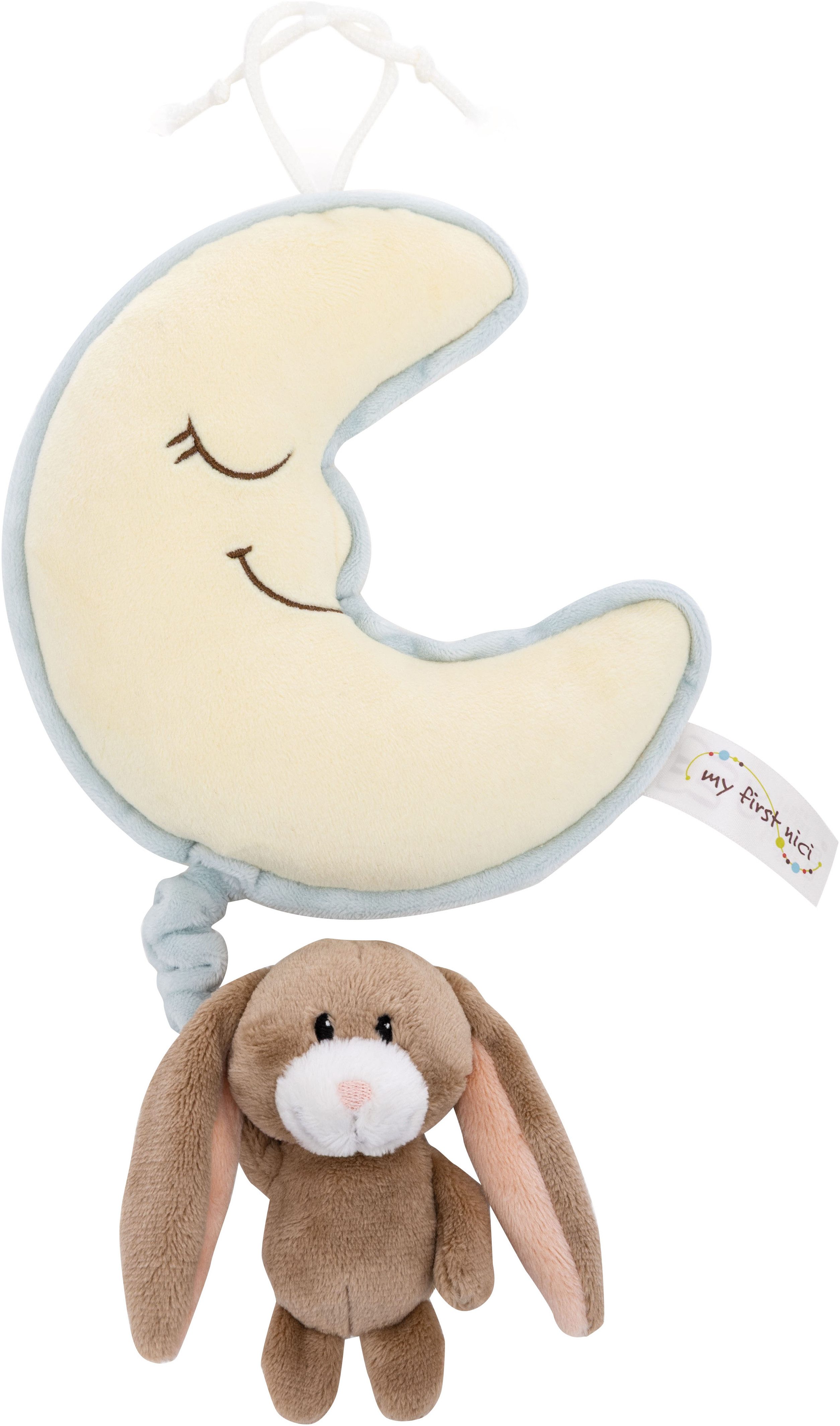 Nici Spieluhr My First NICI Mond mit Hase Lopino, 9 cm