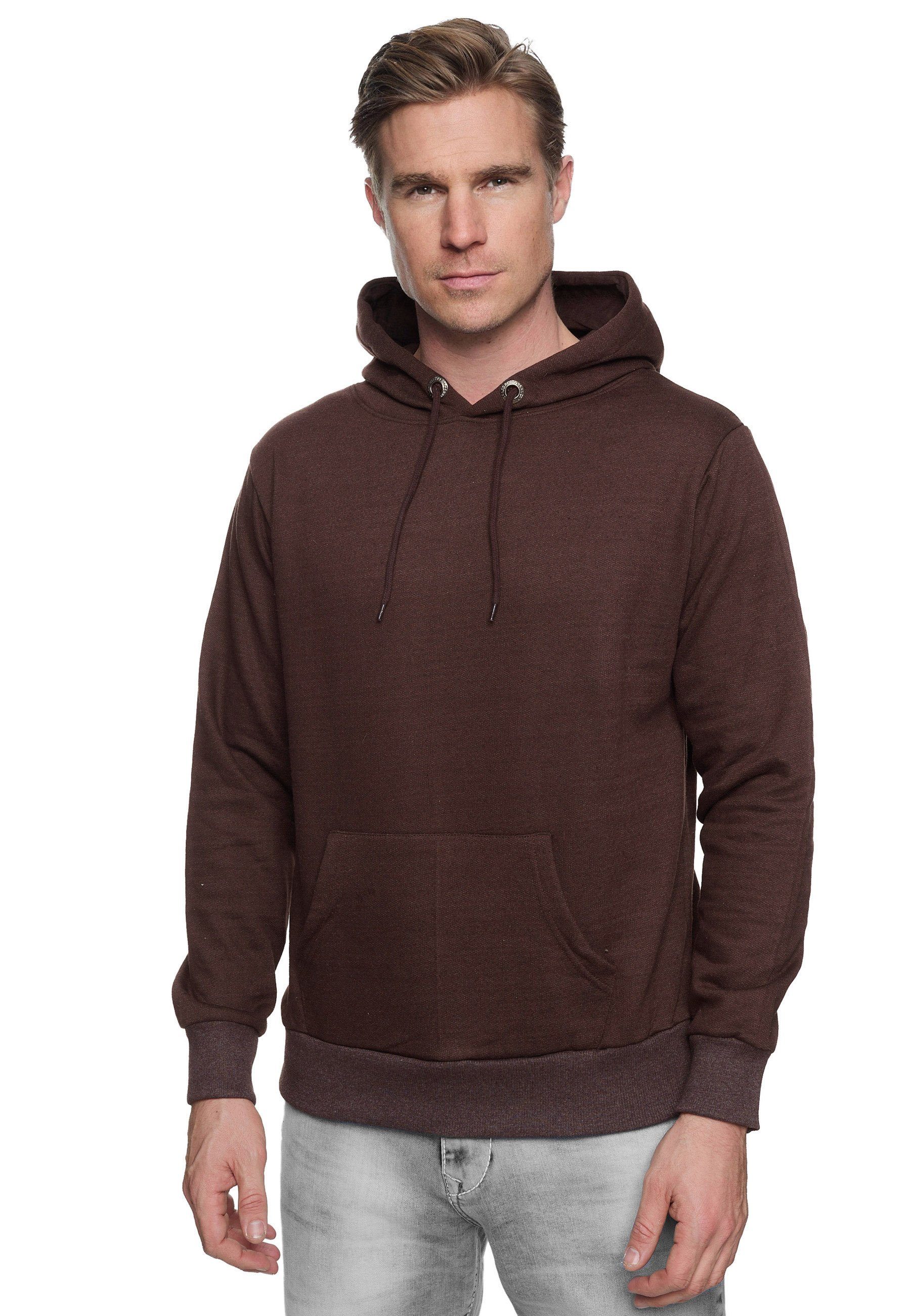 in Fit-Passform bequemer Neal Regular Rusty Kapuzensweatshirt braun