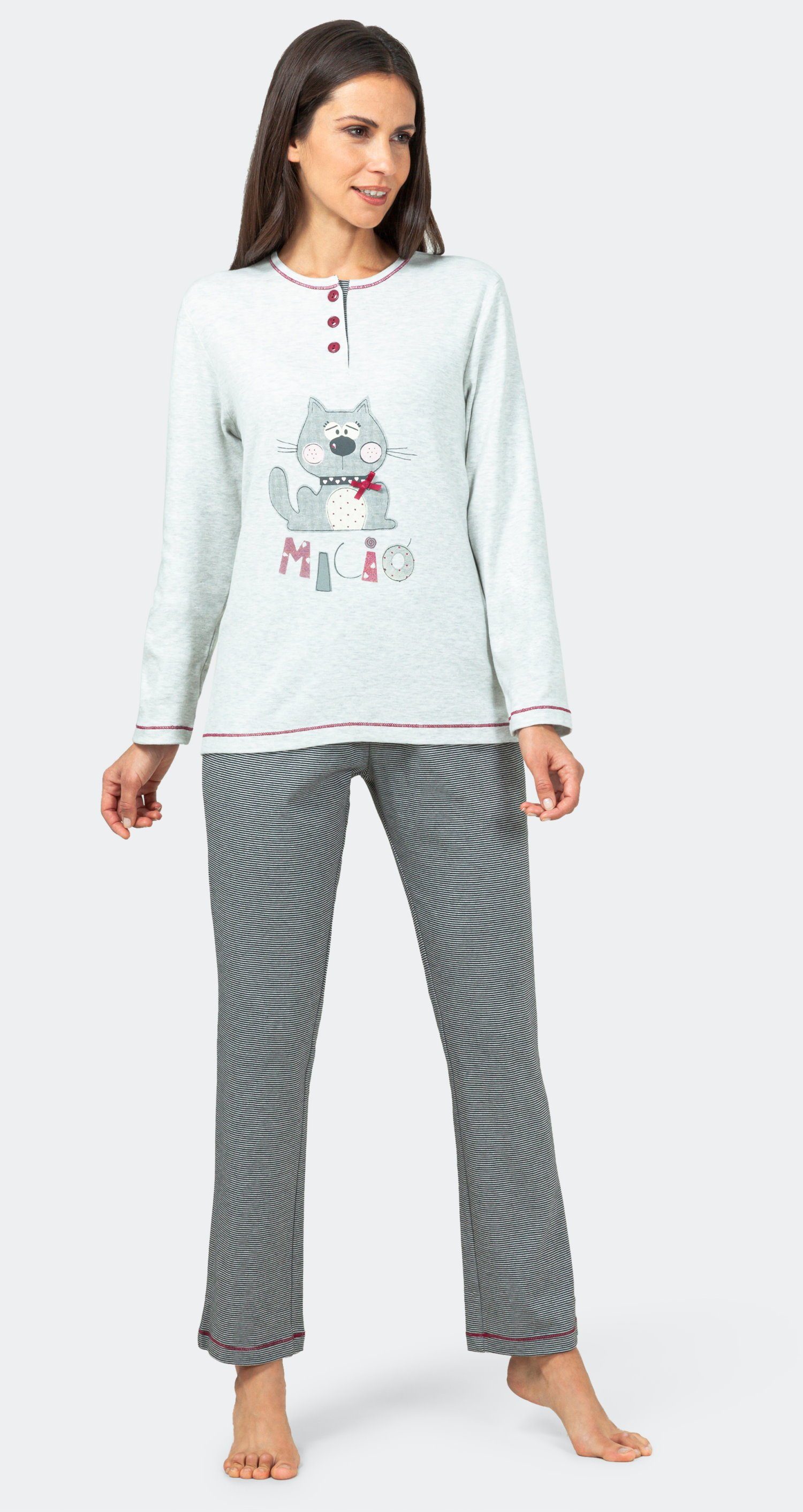 Hajo Pyjama »Hajo Damen Schlafanzug« (2 tlg) Modisches Design online kaufen  | OTTO