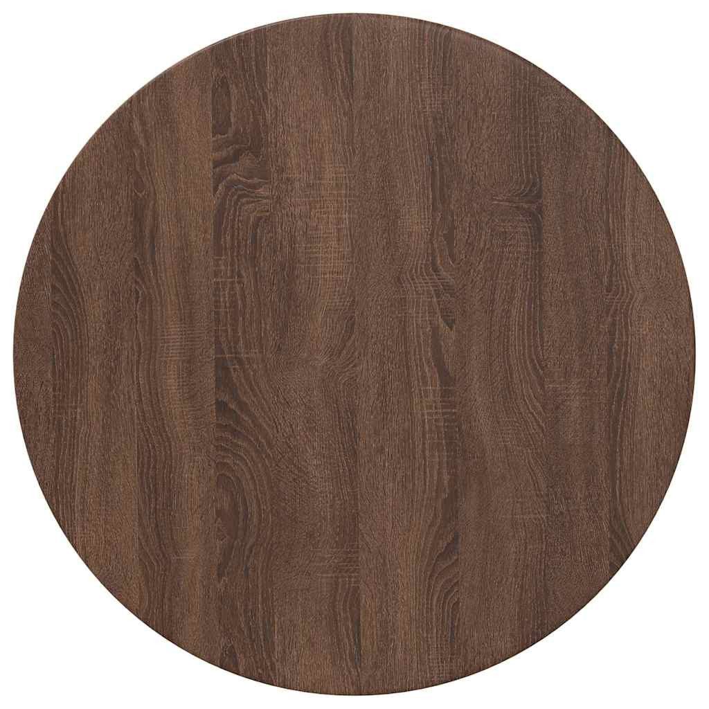 vidaXL Tischplatte Tischplatte Braun Eichen-Optik Ø 70 x 1,5 cm Holzwerkstoff (1 St)