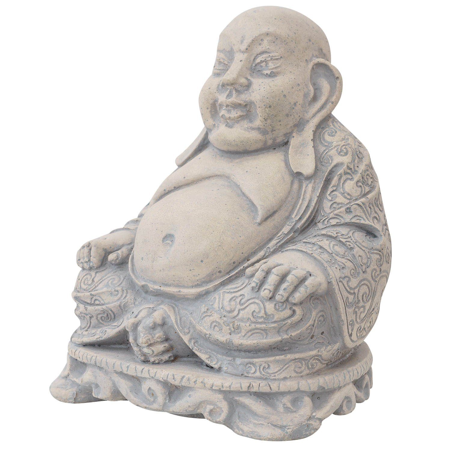 Aubaho Gartenfigur Skulptur lachender Buddha Glücksbuddha Figur Statue