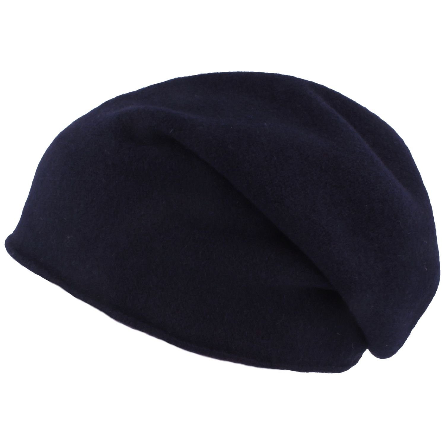 Kopka Strickmütze NeRo Beanie Rollrandmütze aus Walkstrick marine