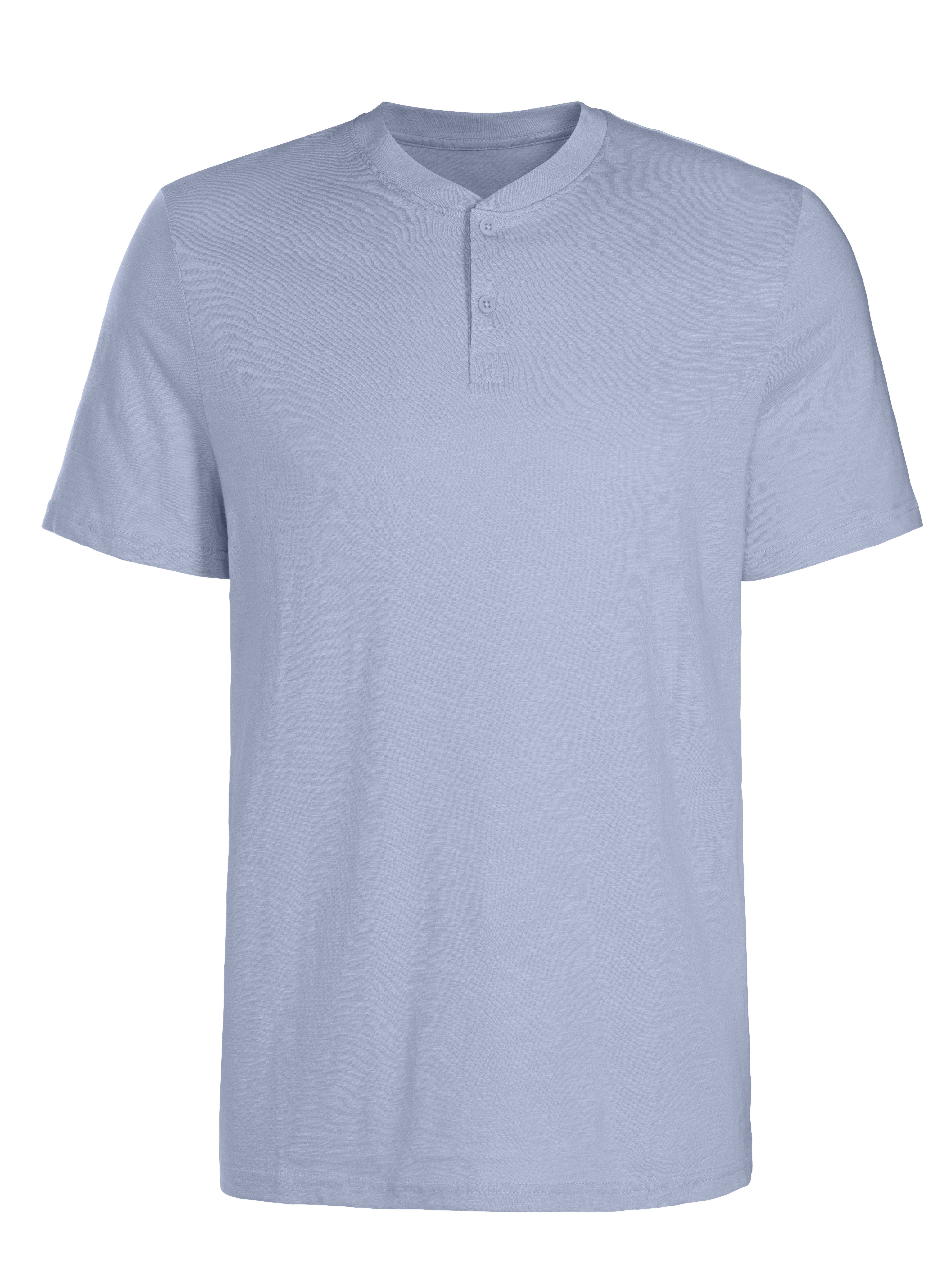 H.I.S Henleyshirt Kurzarmshirt mit Henleykragen, strukturierte Baumwolle günstig online kaufen