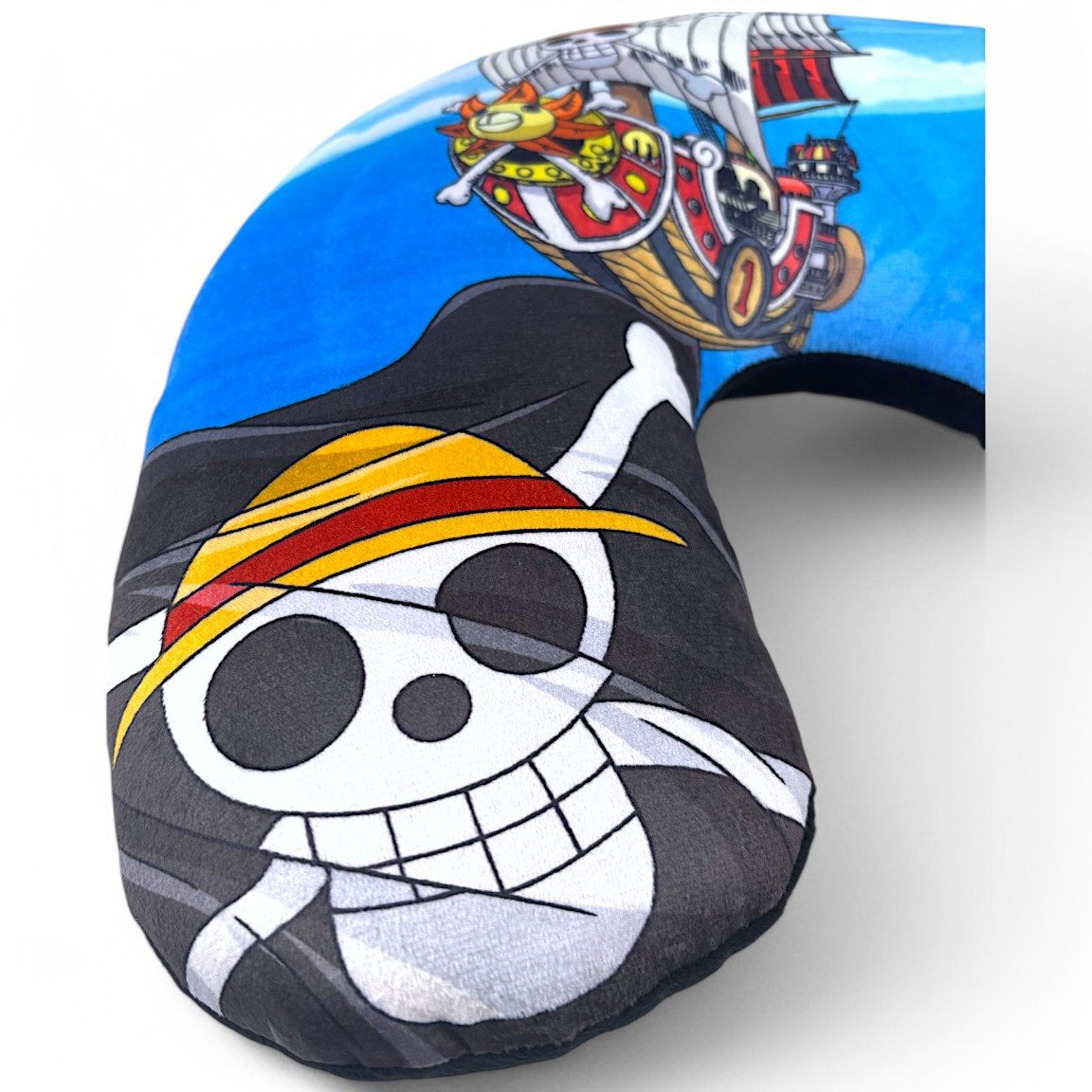 One Piece Anime Reisekissen Monkey D. Ruffy, Bequemes Nackenkissen für Kinder 37x30x10 cm