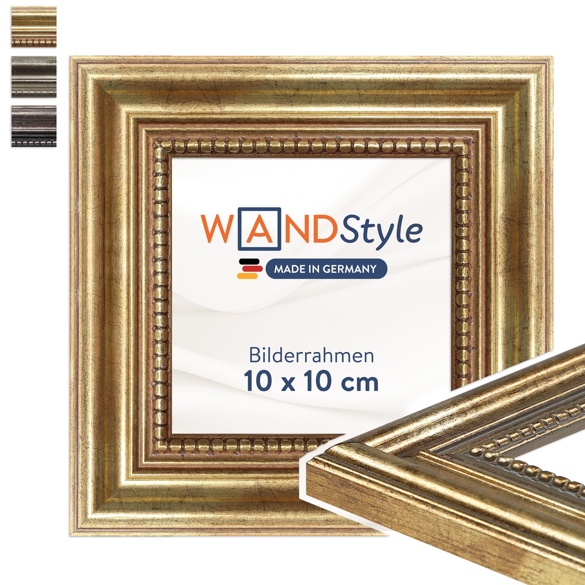 WANDStyle Bilderrahmen H450, Gold, aus Massivholz im Antik Stil. € 16,99, (€ 16,99 pro 1 Stk).