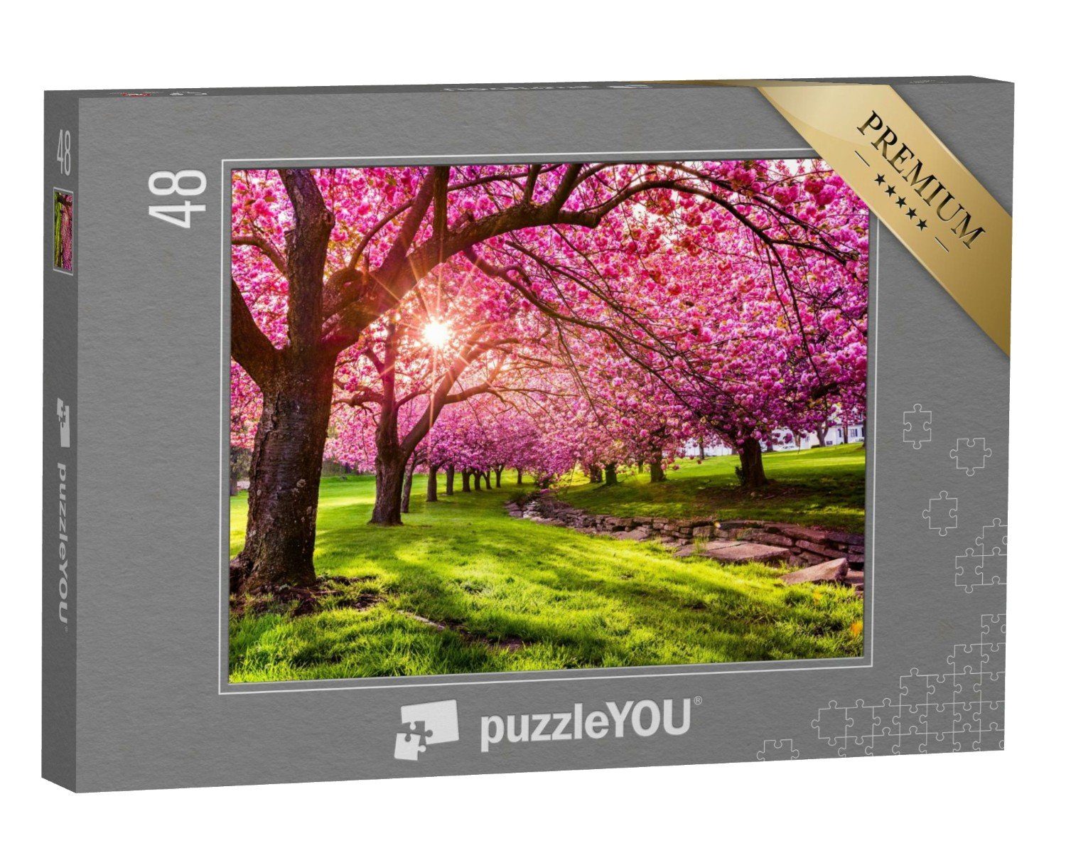puzzleYOU Puzzle Kirschblüten, im Hurd Park, Dover, New Jersey, 48 Puzzleteile, puzzleYOU-Kollektionen Bäume, Wald & Bäume
