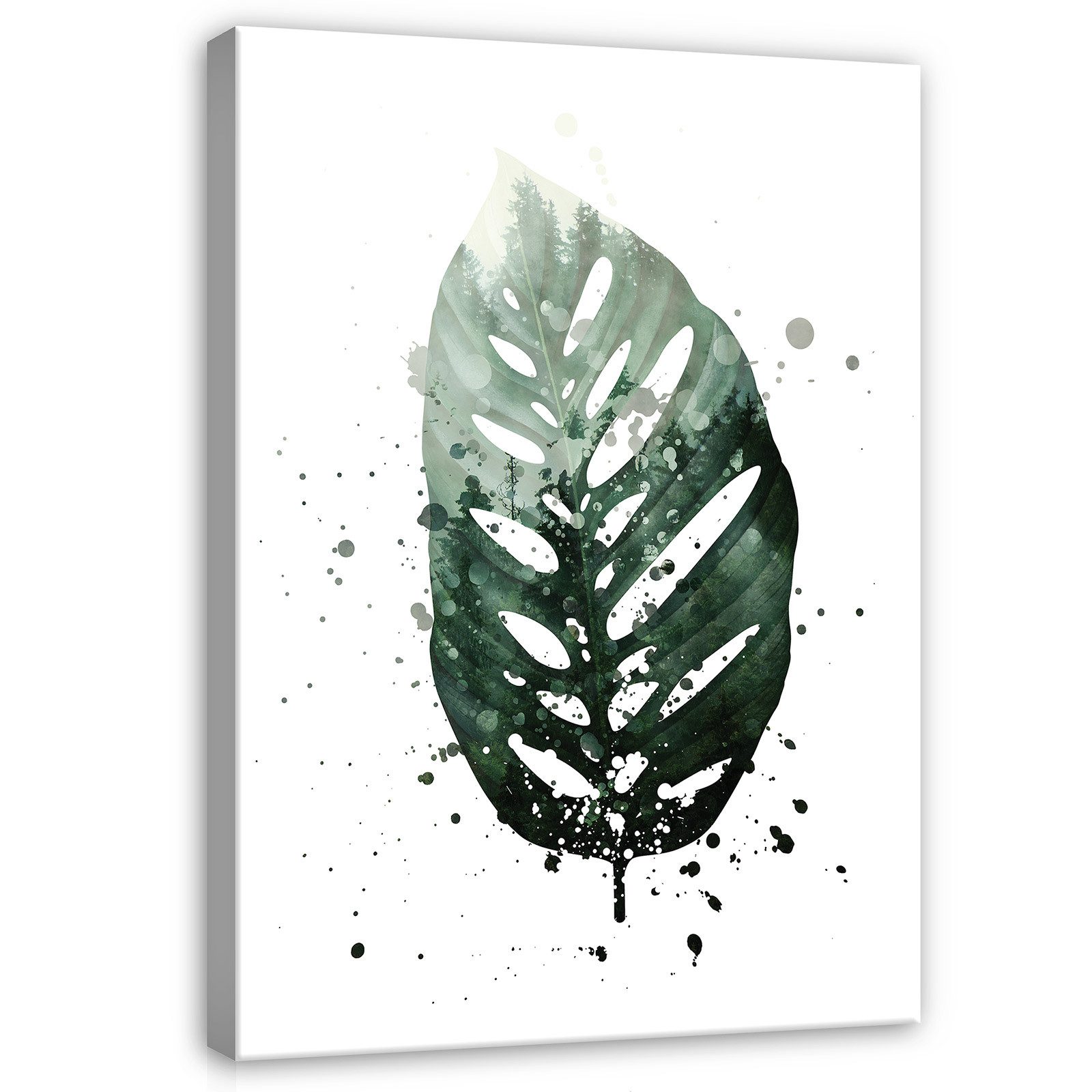 Wallarena Leinwandbild Natur - Mehrfarbig - Wohnzimmer, Mehrfarbig, 40x40x2cm