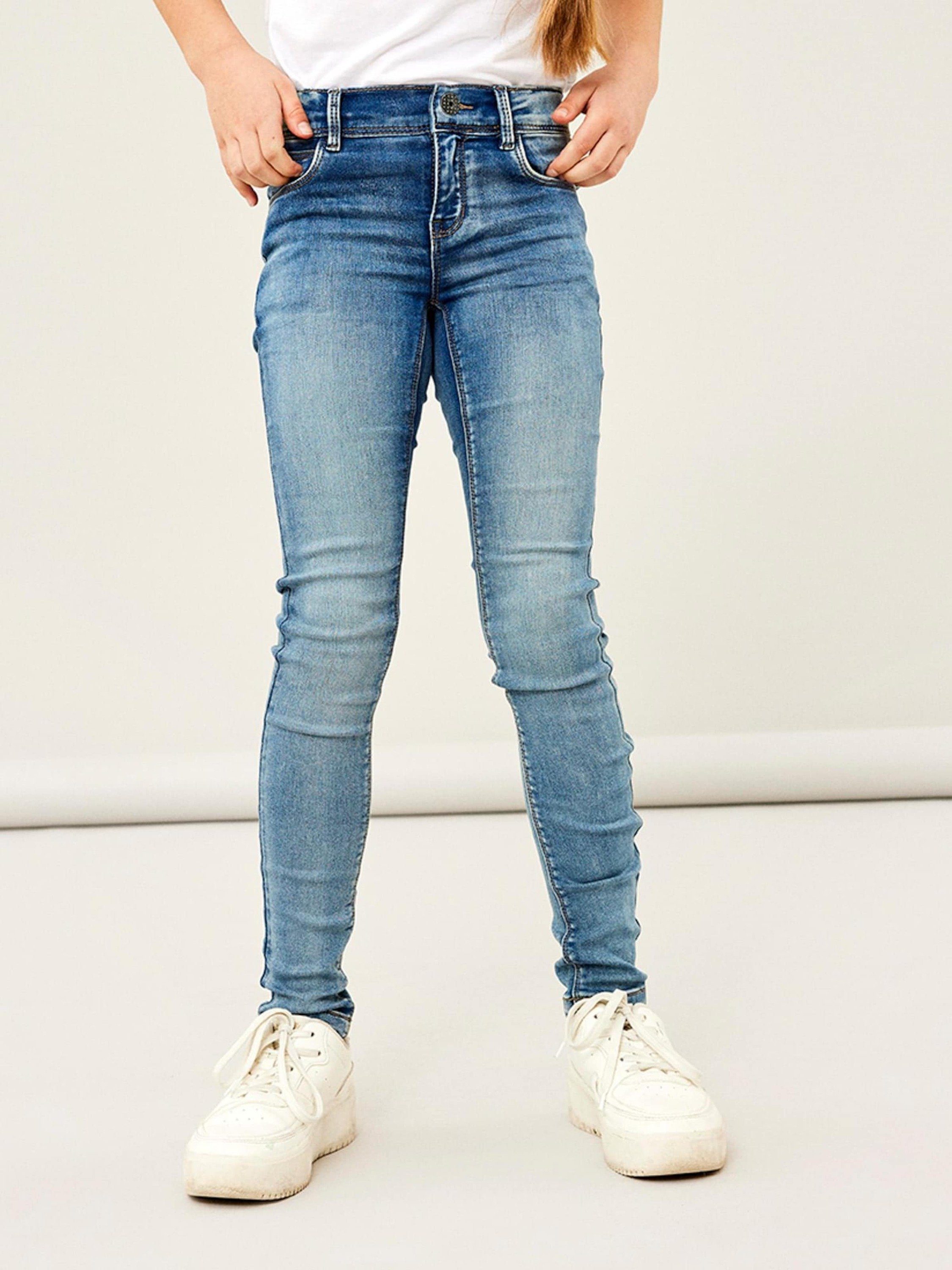 Name It Skinny-fit-Jeans Polly (1-tlg) Plain/ohne Details, Verdeckter  Reißverschluss