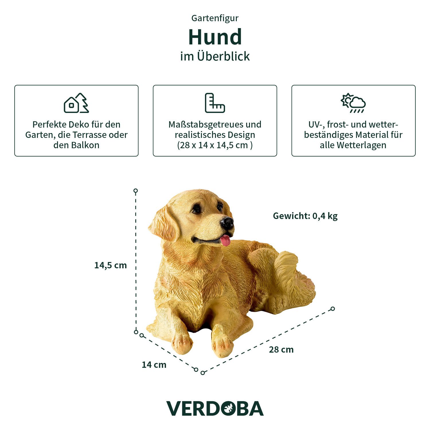 VERDOBA Gartenfigur Gartenfiguren - Häschen, Kaninchen, günstig online kaufen