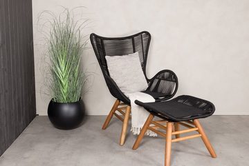ebuy24 Gartenlounge-Set Tingeling Loungestuhl schwarze, Akazie.