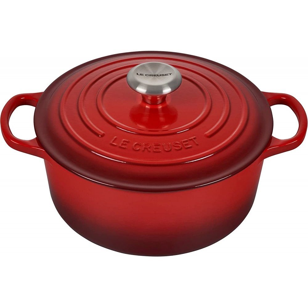 LE CREUSET Bräter Signature 24 cm - Bräter - kirschrot