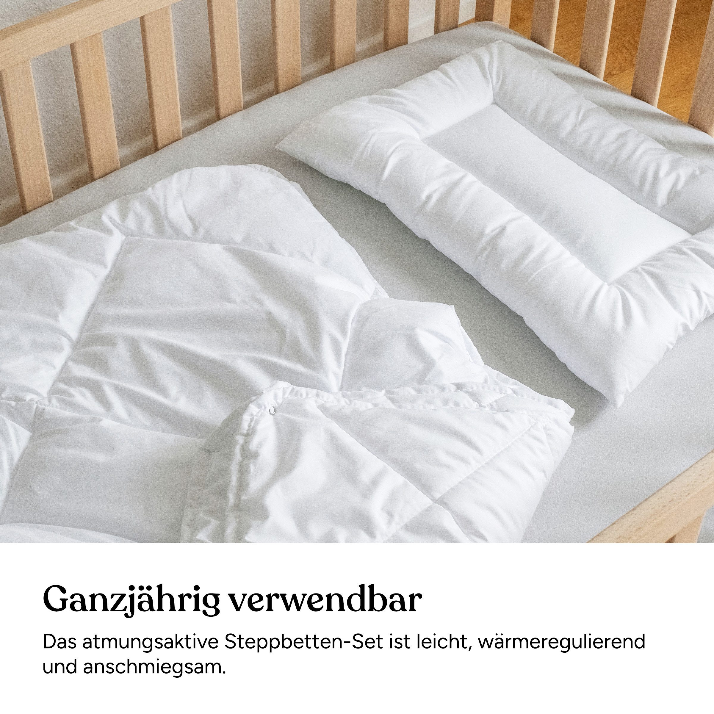 Ehrenkind Steppbett + Kopfkissen Kinder-Steppbetten-Set in günstig online kaufen