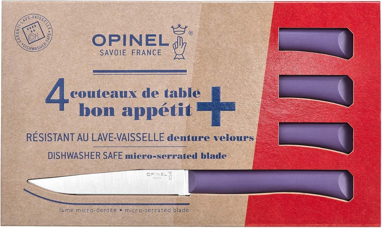 Opinel Wellenschliff Messer Nr. 113 - Violettes Buchenholz
