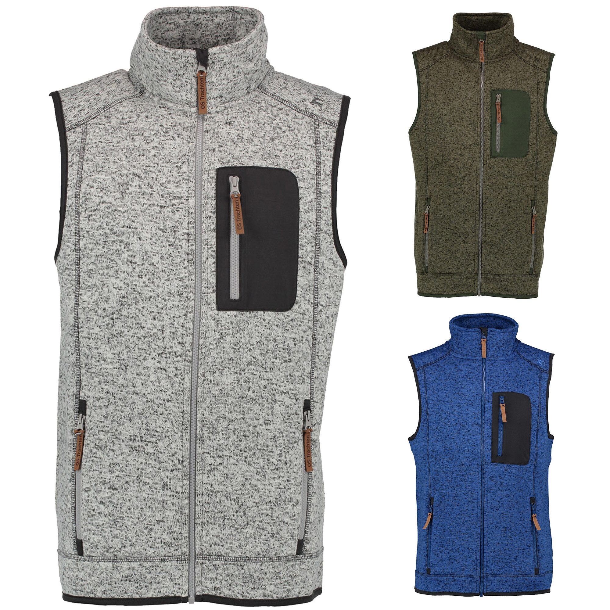 German Wear Fleeceweste OP9 Weste Jagd Winter Weste Fleeceweste Strickfleece Sweatweste
