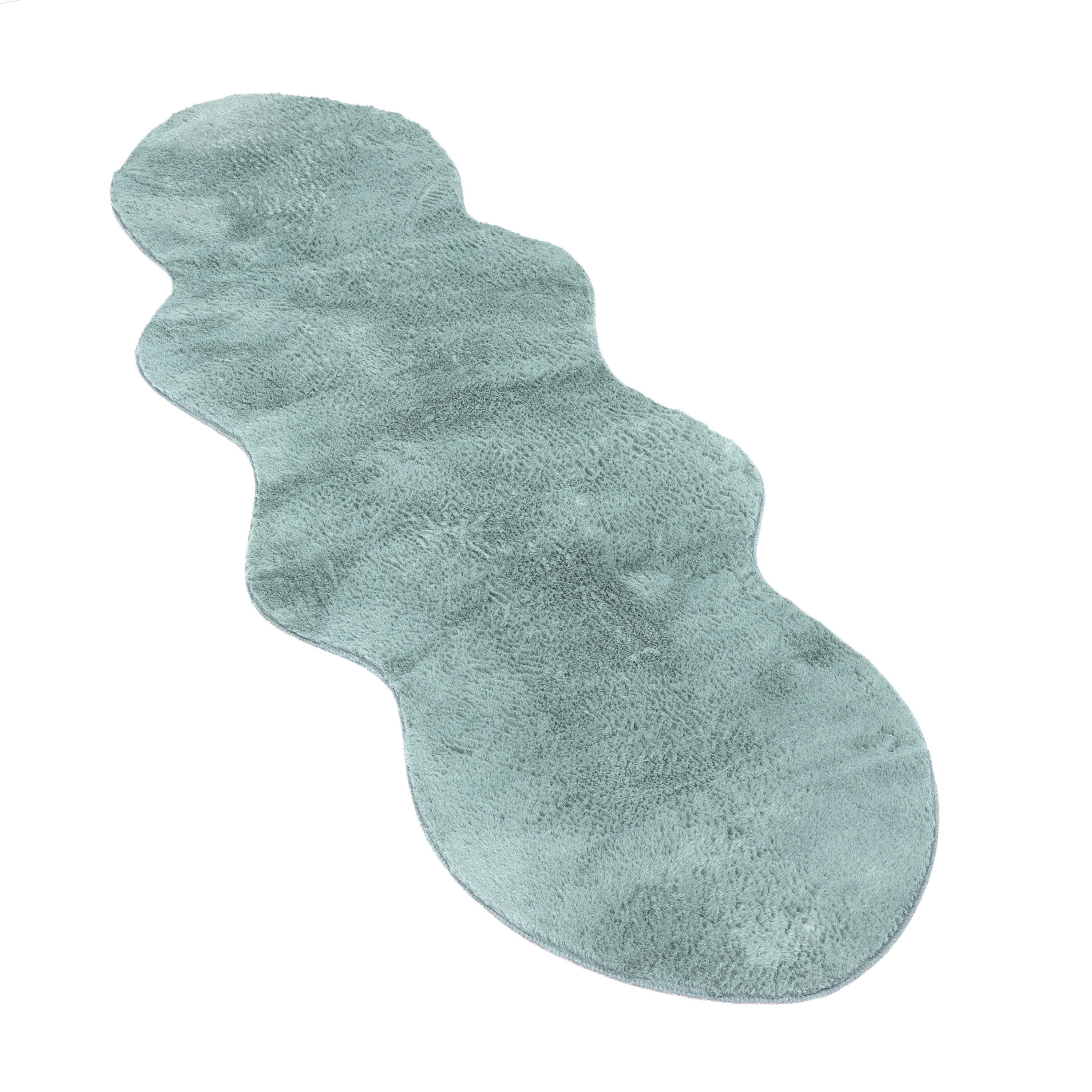 Paco Home Fellteppich Pelt 640, fellförmig, Höhe: 16 mm, Kunstfell, Uni Far günstig online kaufen