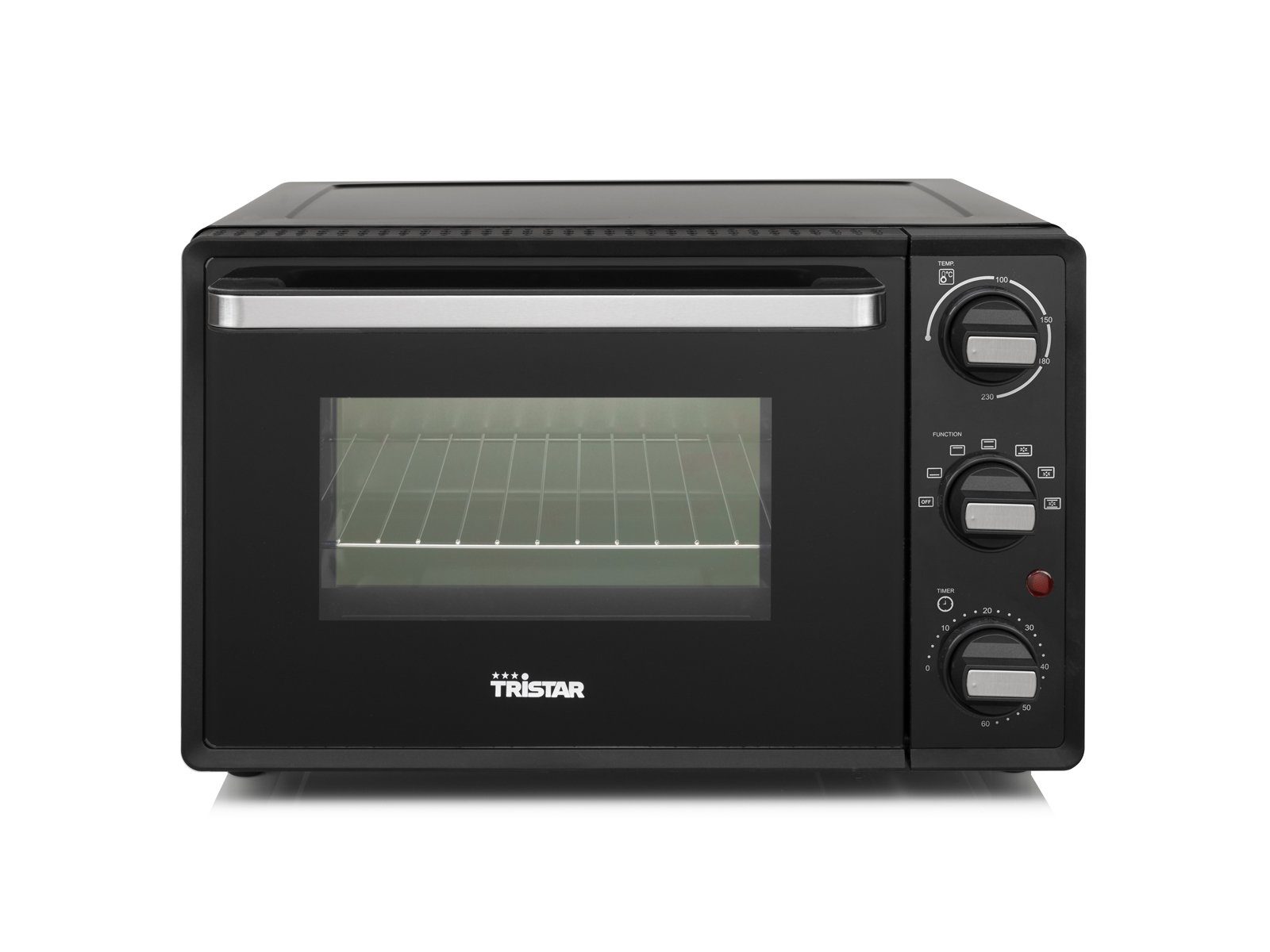 Tristar Minibackofen, Kleiner Tisch-Backofen Mini-Ofen 19 Liter, mit Umluft Pizzabackofen