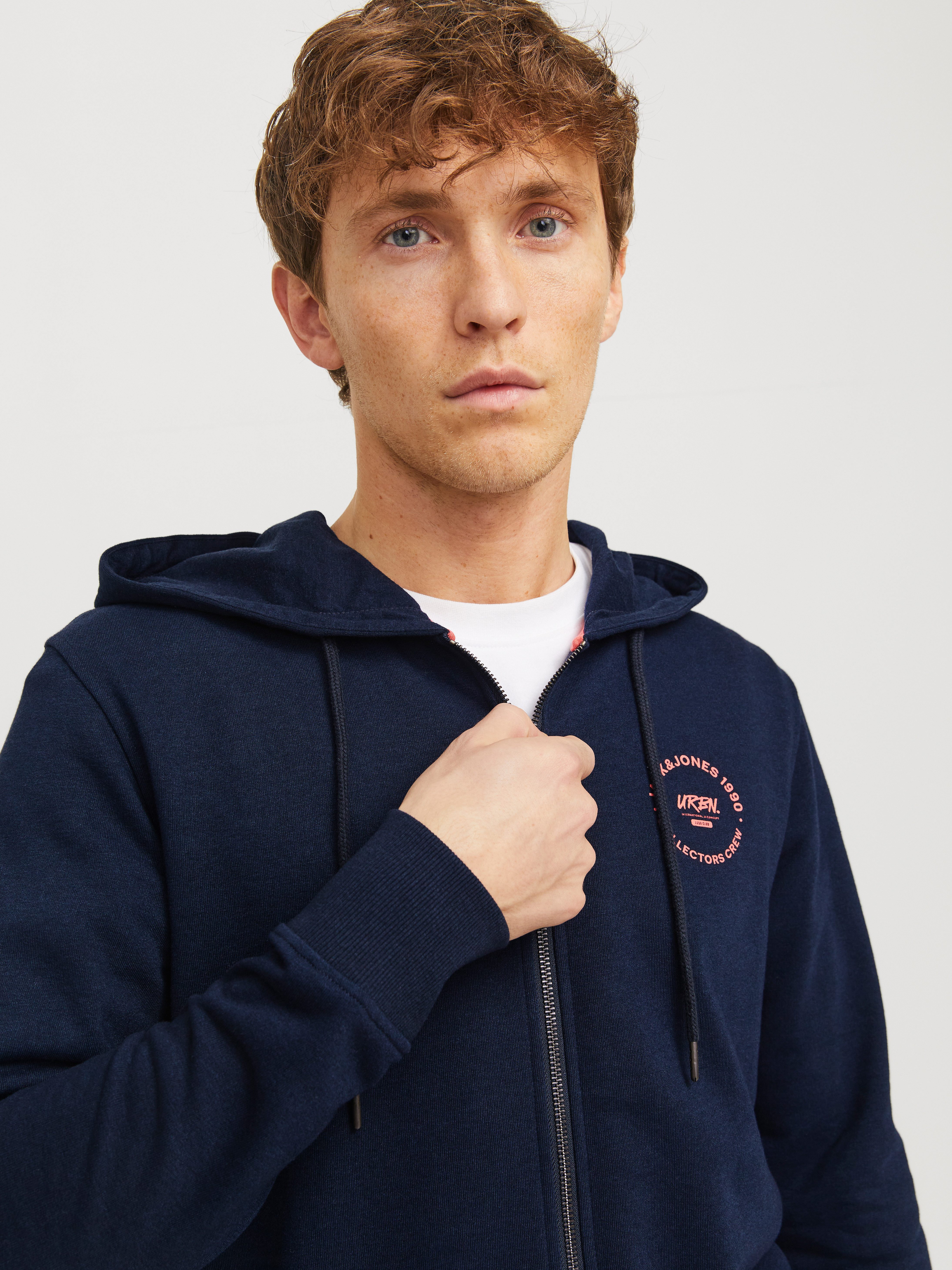 Jack & Jones Kapuzensweatjacke JJSIMON Hoodie mit Reißverschluss und hohem günstig online kaufen