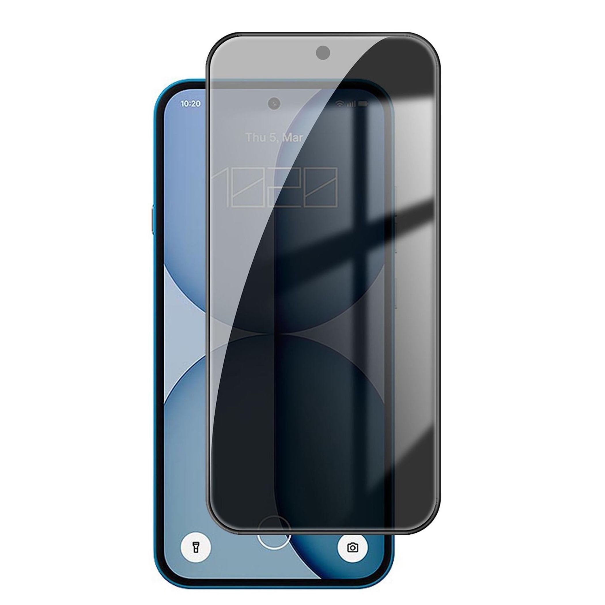 Wigento Displayschutzglas Privacy 2x für Nothing Phone 4a Display 9H Hartglas Blickschutz für Nothing Phone 4a, Spar Set Privacy Display Schutz Glas – Bild 2 von 5