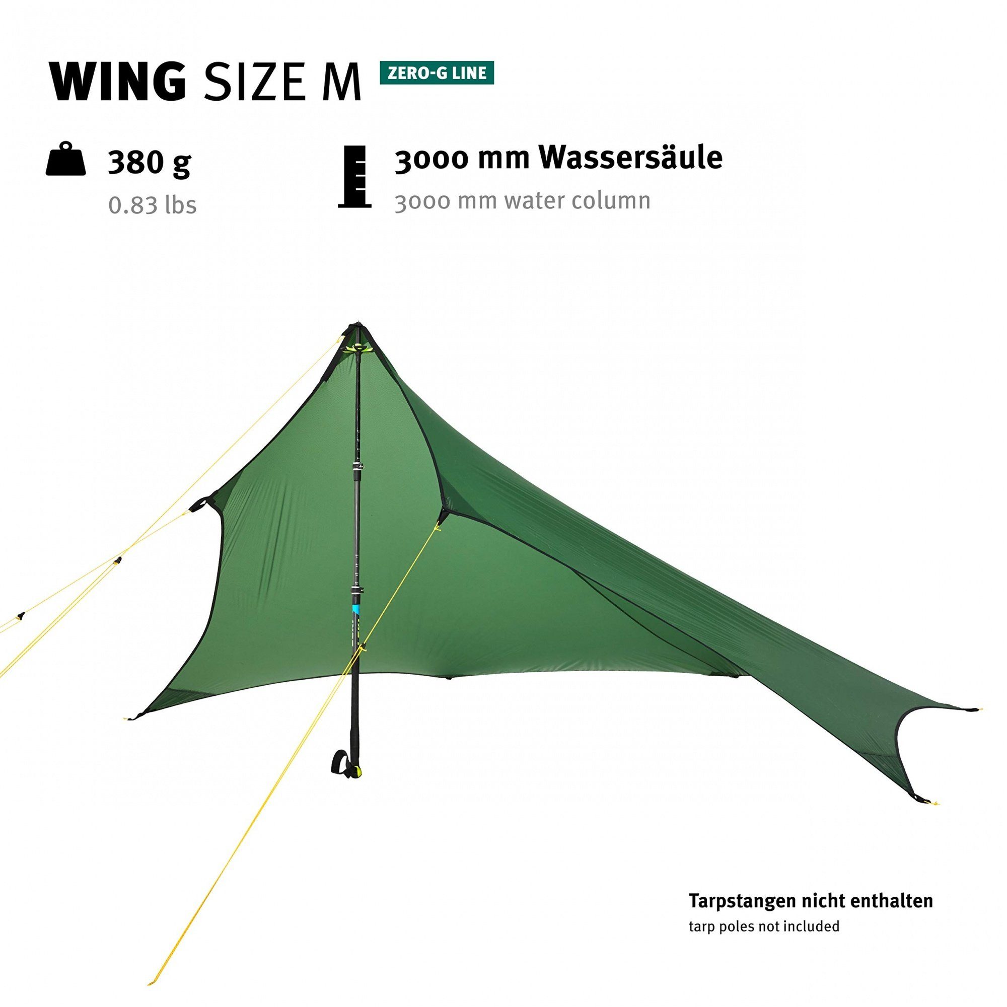 Wechsel Tents Tarp-Zelt Wing Wetterschutz Zeltdach, Garten, Grün für 4, Hängematte, - M Personen: Camping Zelt