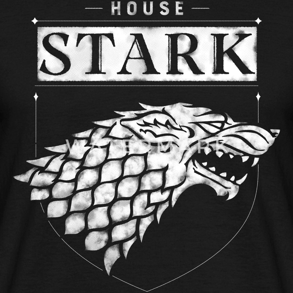 Spreadshirt T-Shirt Game Of Thrones Haus Stark Wappen Schattenwolf Männer T-Shirt (1-tlg)