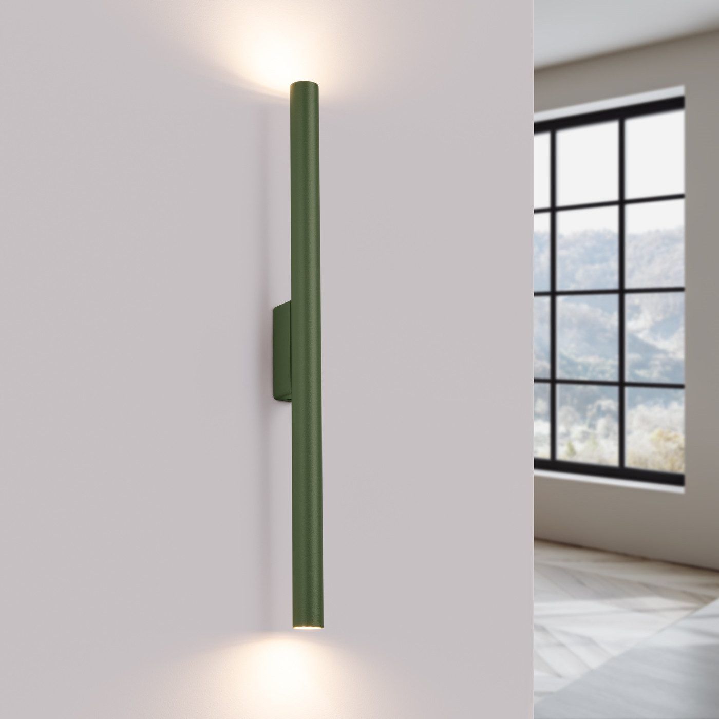 SOLLUX lighting Wandleuchte Wandleuchte Pastelo 2 Olivgrün, Nicht enthalten