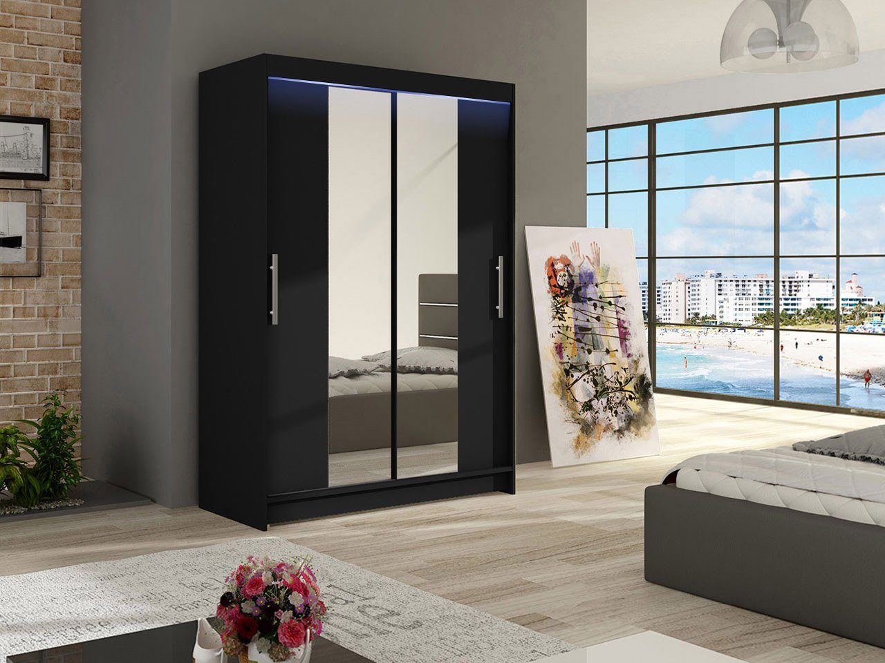 MIRJAN24 Kleiderschrank Miami II (mit Spiegel, günstig online kaufen