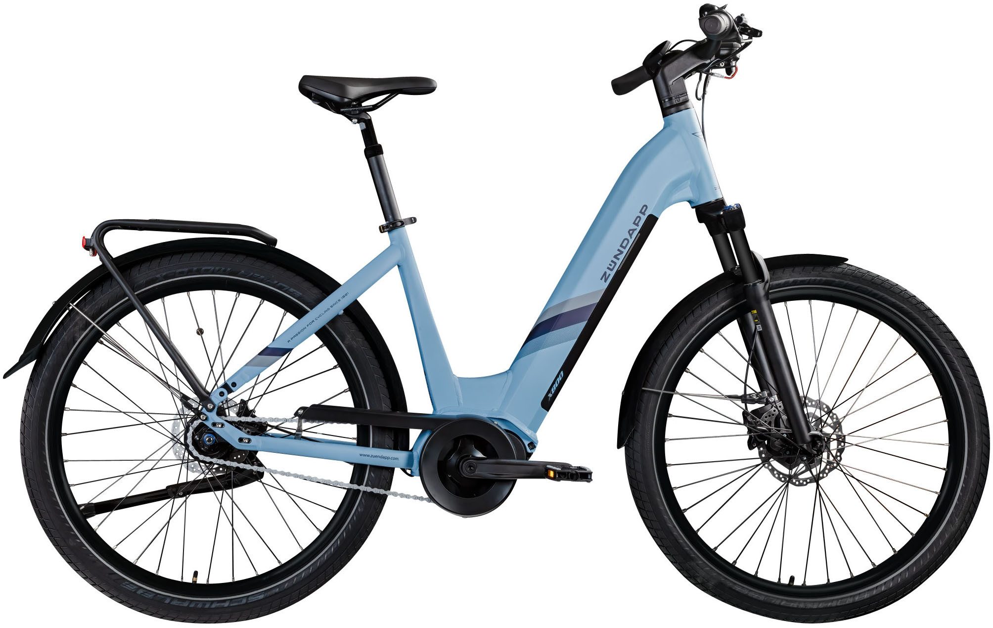 Zündapp E-Bike Cityrad X800, 7 Gang, Nabenschaltung, Mittelmotor, 550 Wh, Pedelec, Elektrofahrrad für Damen und Herren