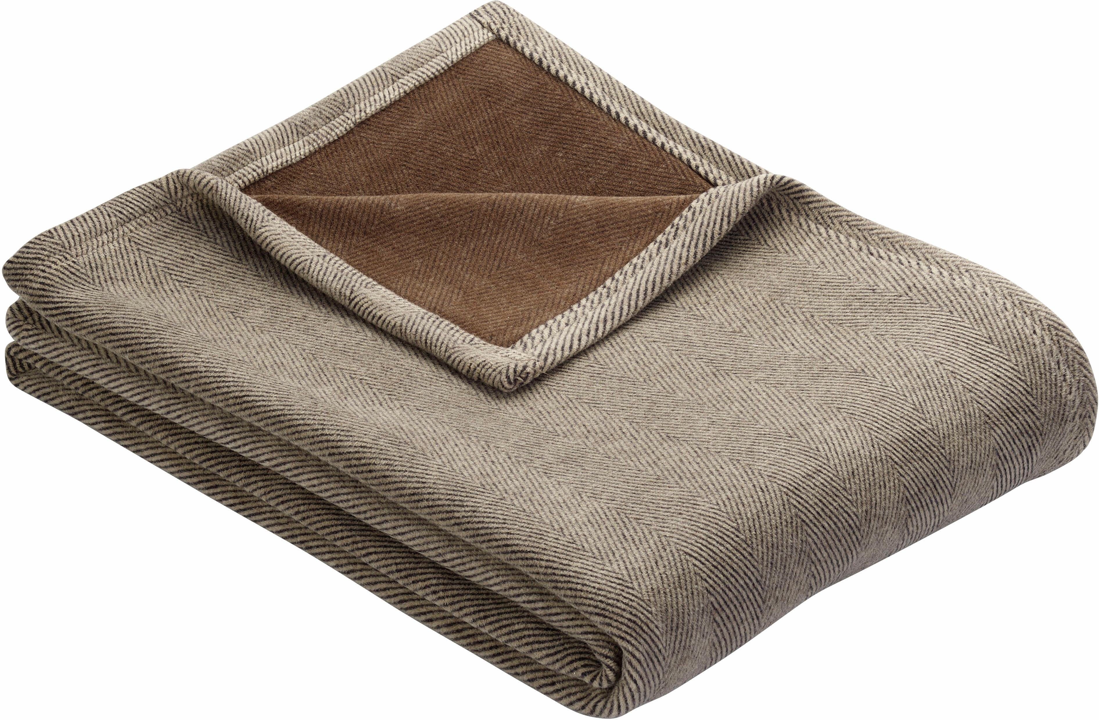 Wohndecke Kulturgut, IBENA, mit Wendeoptik, Kuscheldecke günstig online kaufen