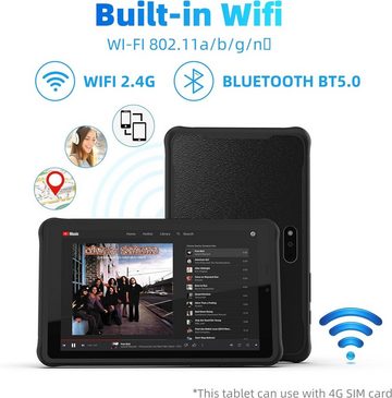 Tibuta R80 Tablet (8", 64 GB, ‎Android 12, 2,4G+5G, Tablet 1280x800 IPS HD Touchscreen 2MP+5MP Kamera,mit IPX5 Wasserdicht)
