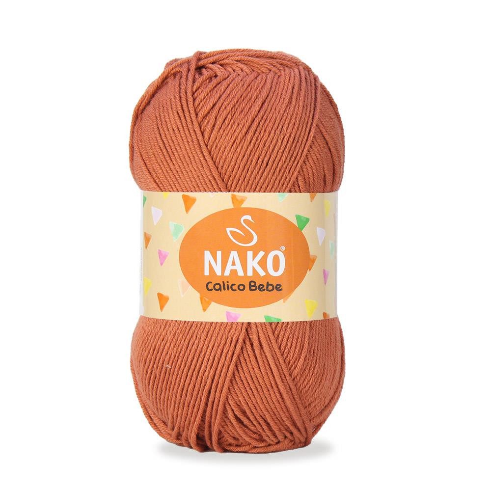 NAKO 5 x NAKO Calico Bebe Häkelwolle, 245 m, Baumwoll-Strickgarn,Häkelgarn,Babygarn