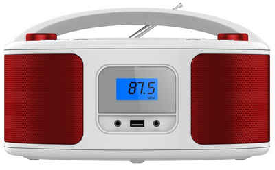 Cyberlux »CL-310« tragbarer CD-Player (CD, Kinder CD Player tragbar, Boombox, Musikbox, FM Radio mit MP3 USB)